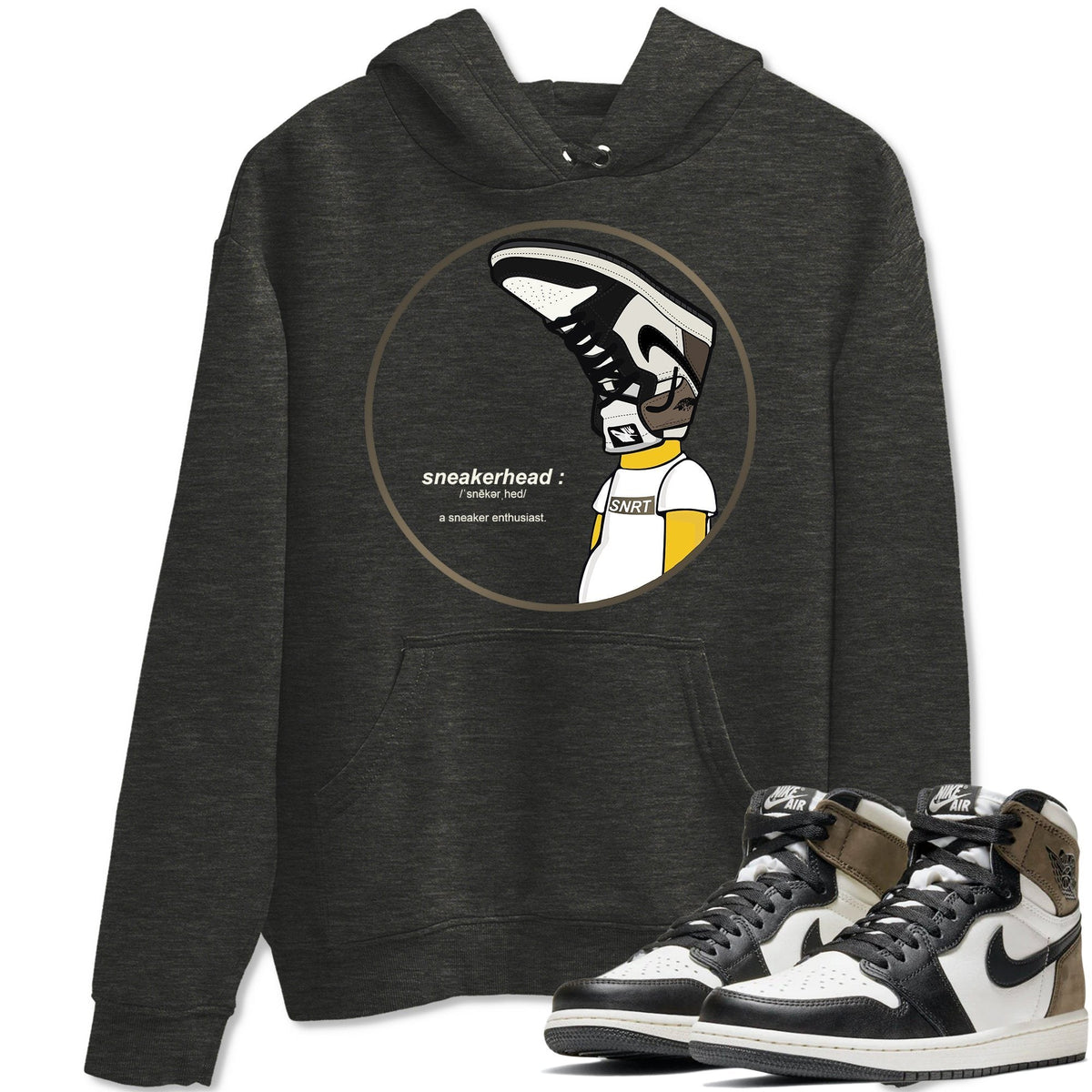 Jordan 1 Dark Mocha Sneaker Matching T-Shirt Sneakerhead Sneaker Tees Jordan 1 Dark Mocha Sneaker Release Tees Crew Neck Tees