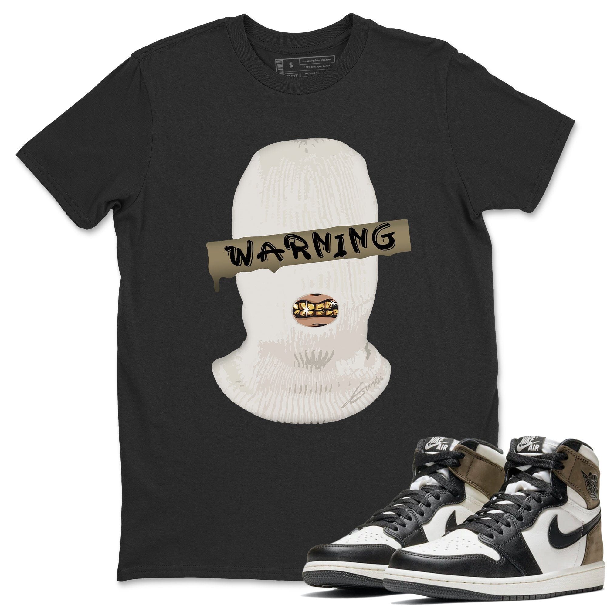 Jordan 1 Dark Mocha Sneaker Matching T-Shirt Warning Sneaker Tees Jordan 1 Dark Mocha Sneaker Release Tees Crew Neck Tees