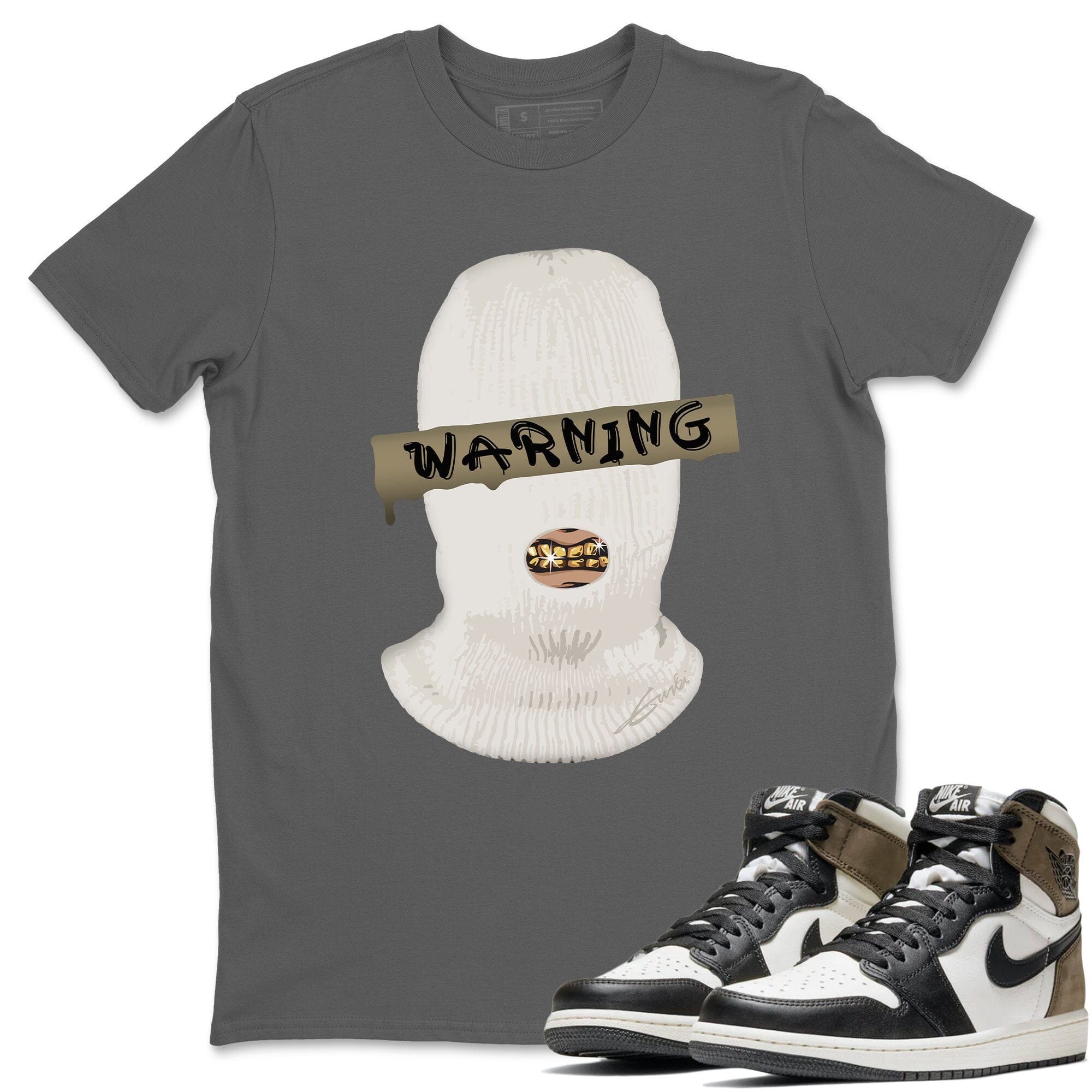 Jordan 1 Dark Mocha Sneaker Matching T-Shirt Warning Sneaker Tees Jordan 1 Dark Mocha Sneaker Release Tees Crew Neck Tees