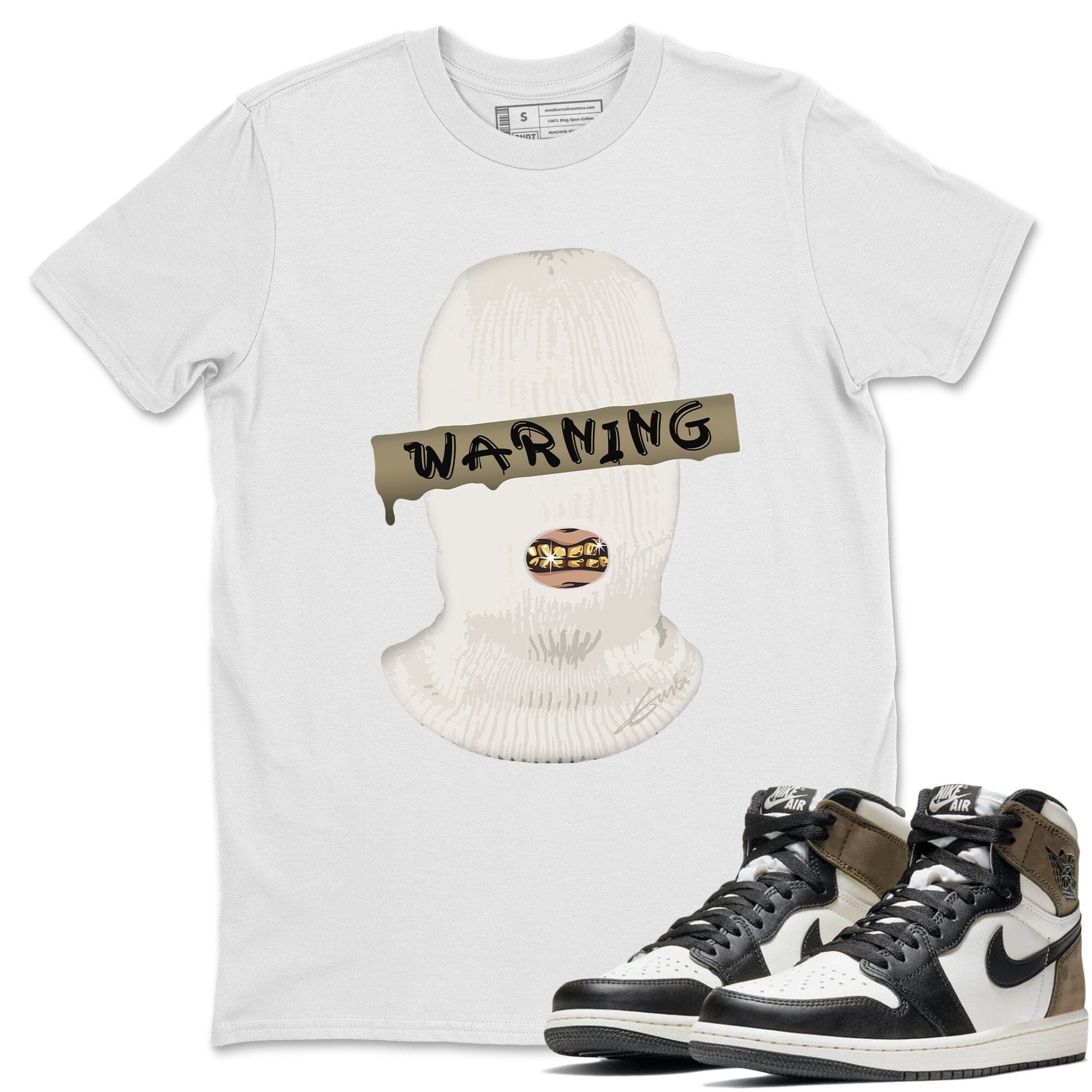 Jordan 1 Dark Mocha Sneaker Matching T-Shirt Warning Sneaker Tees Jordan 1 Dark Mocha Sneaker Release Tees Crew Neck Tees