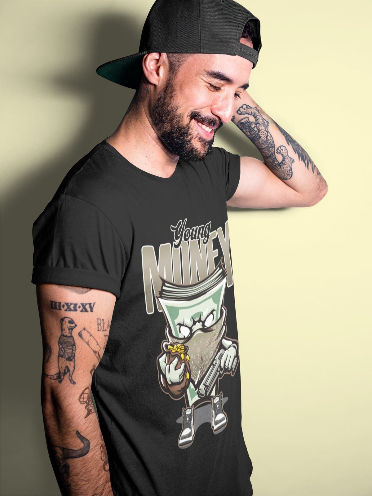 Jordan 1 Dark Mocha Sneaker Matching T-Shirt Young Money Sneaker Tees Jordan 1 Dark Mocha Sneaker Release Tees Crew Neck Tees