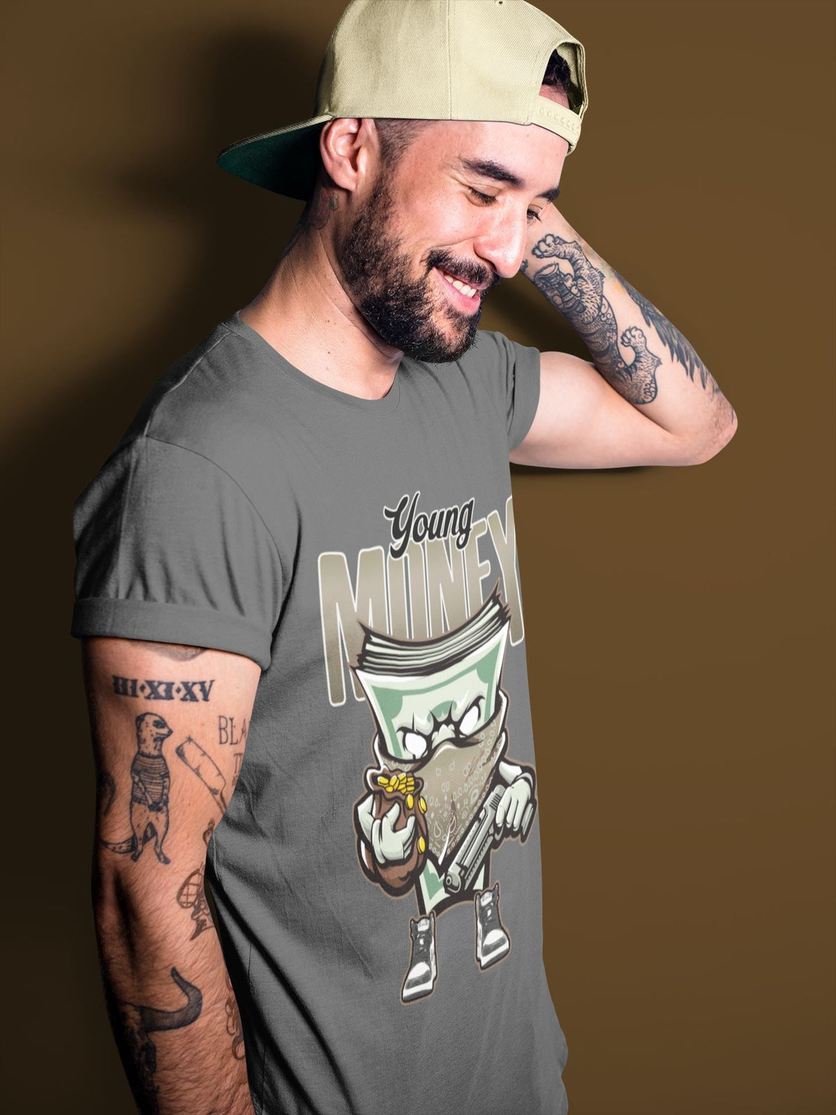 Jordan 1 Dark Mocha Sneaker Matching T-Shirt Young Money Sneaker Tees Jordan 1 Dark Mocha Sneaker Release Tees Crew Neck Tees