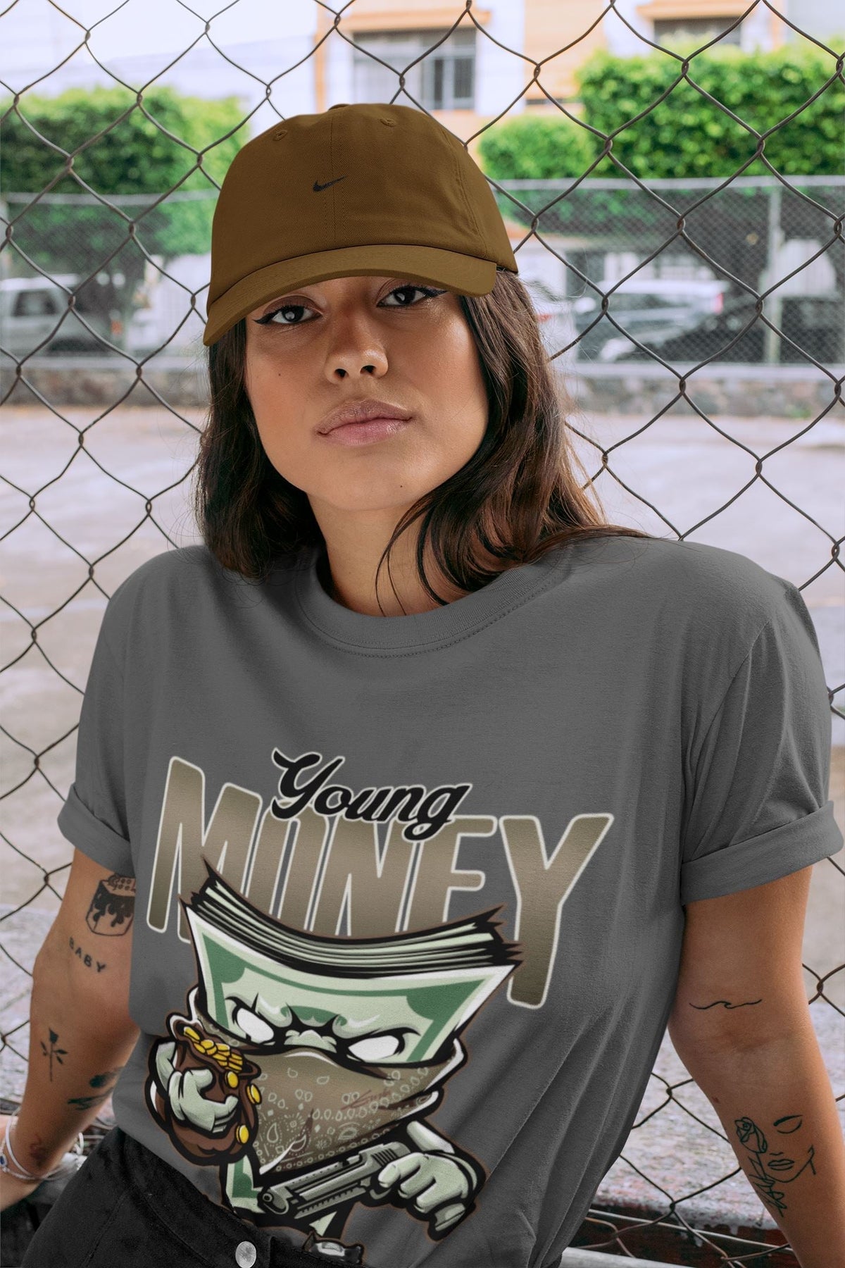 Jordan 1 Dark Mocha Sneaker Matching T-Shirt Young Money Sneaker Tees Jordan 1 Dark Mocha Sneaker Release Tees Crew Neck Tees
