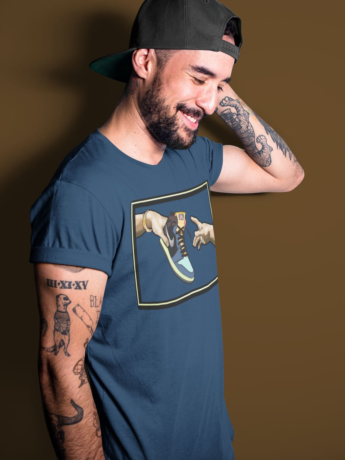 Jordan 1 Bio Hack Sneaker Match Tees Adam's Creation Sneaker Tees Jordan 1 Bio Hack Jordan to match sneaker T-Shirt Crew Neck Shirts