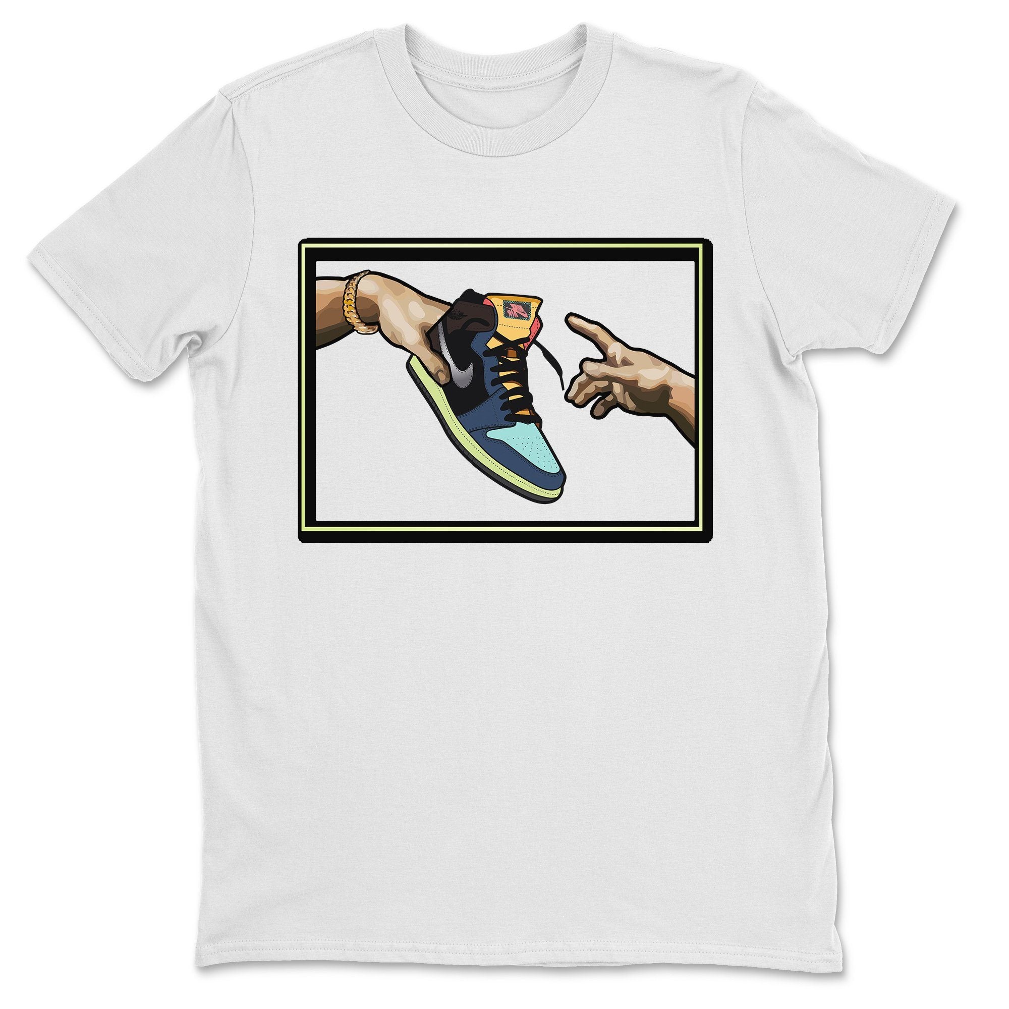 Jordan 1 Bio Hack Sneaker Match Tees Adam's Creation Sneaker Tees Jordan 1 Bio Hack Jordan to match sneaker T-Shirt Crew Neck Shirts