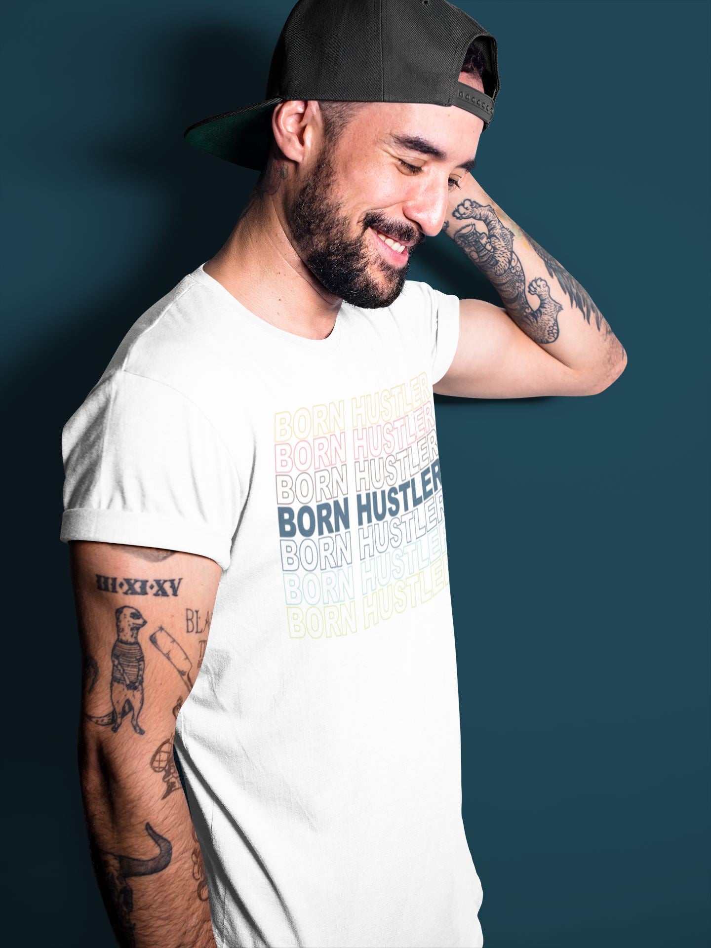 Jordan 1 Bio Hack Sneaker Match Tees Born Hustler Sneaker Tees Jordan 1 Bio Hack Jordan to match sneaker T-Shirt Crew Neck Shirts