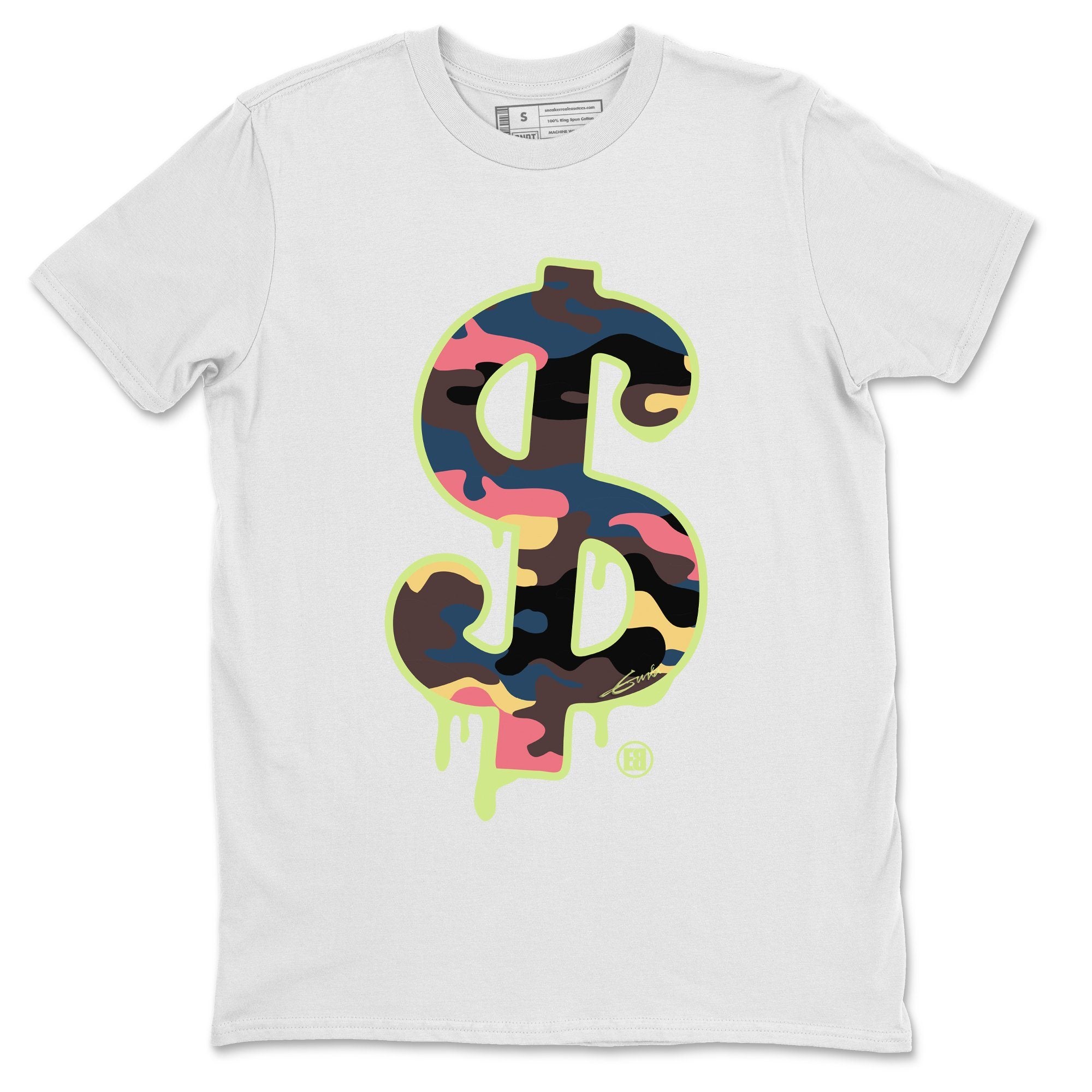 Jordan 1 Bio Hack Sneaker Match Tees Dollar Camo Sneaker Tees Jordan 1 Bio Hack Jordan to match sneaker T-Shirt Crew Neck Shirts