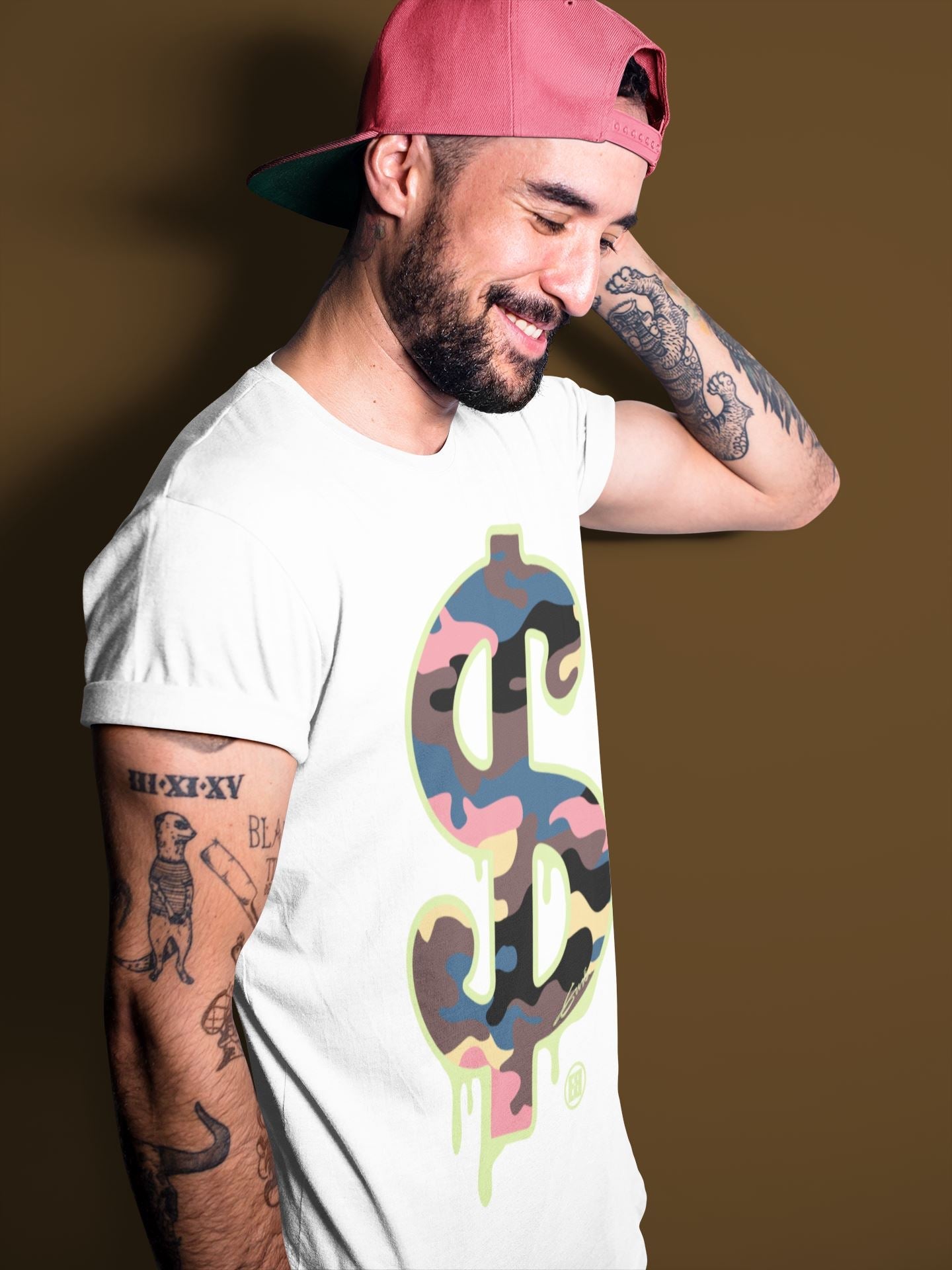 Jordan 1 Bio Hack Sneaker Match Tees Dollar Camo Sneaker Tees Jordan 1 Bio Hack Jordan to match sneaker T-Shirt Crew Neck Shirts