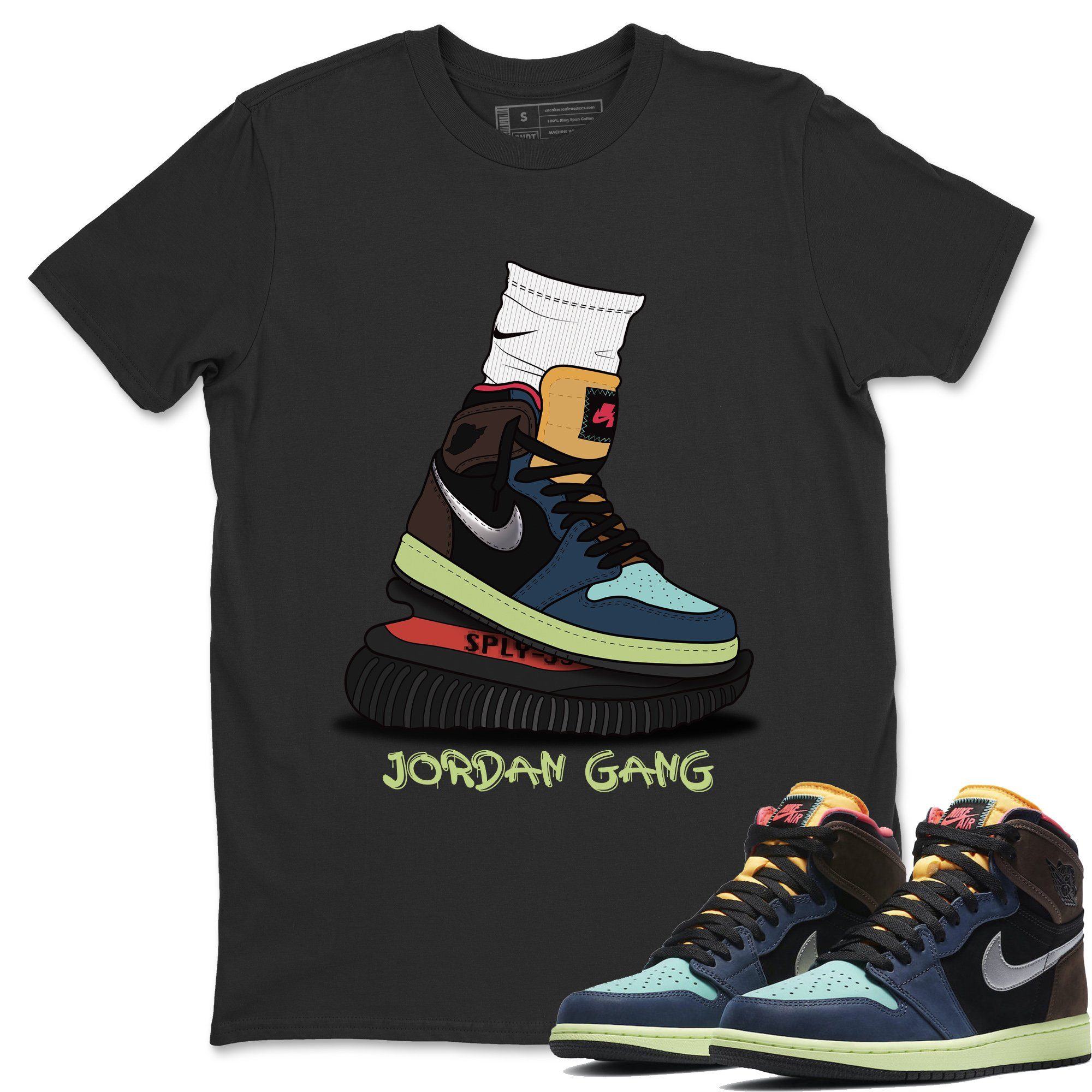 Jordan 1 Bio Hack Sneaker Match Tees Jordan Gang Sneaker Tees Jordan 1 Bio Hack Jordan to match sneaker T-Shirt Crew Neck Shirts