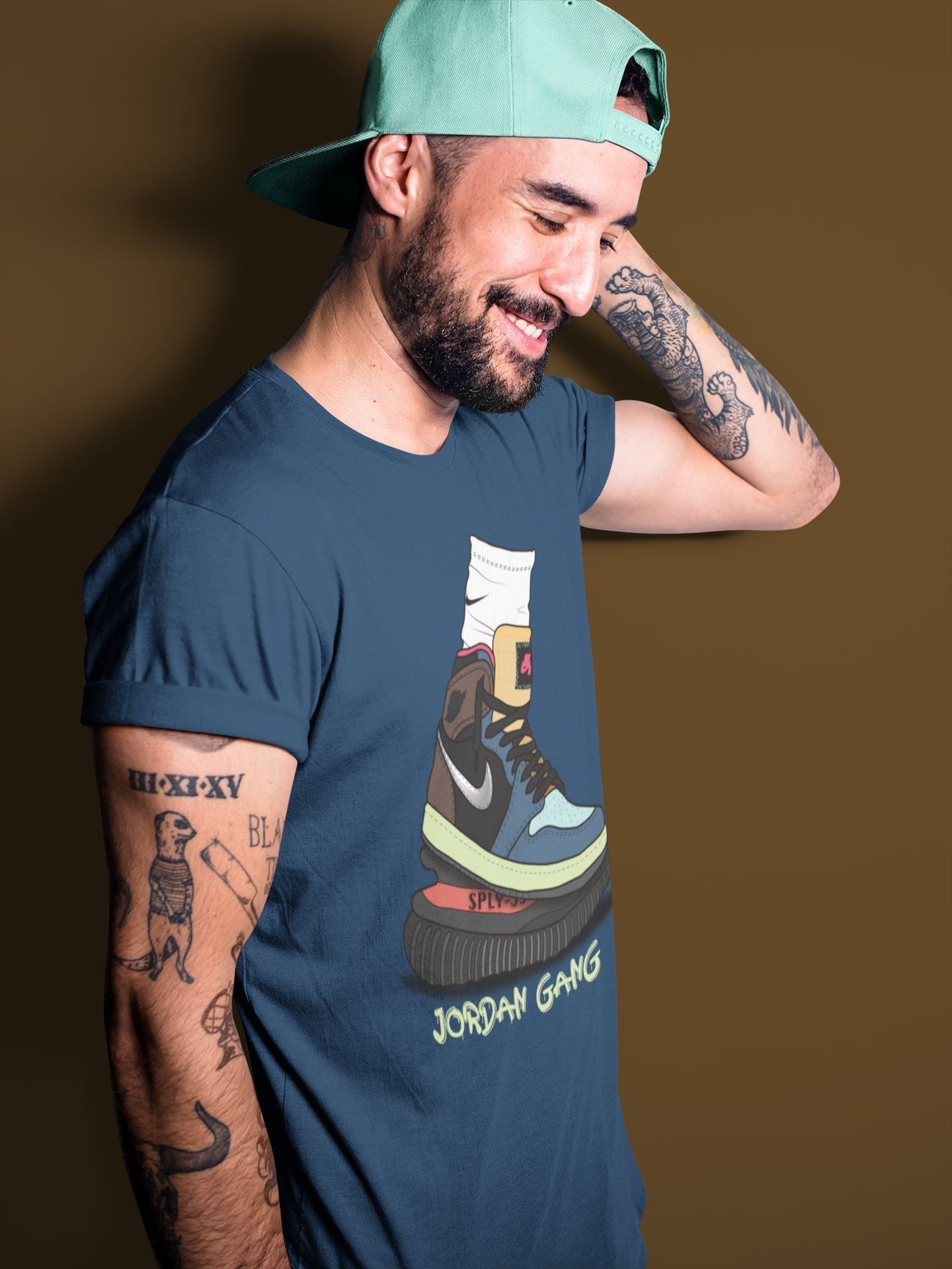 Jordan 1 Bio Hack Sneaker Match Tees Jordan Gang Sneaker Tees Jordan 1 Bio Hack Jordan to match sneaker T-Shirt Crew Neck Shirts