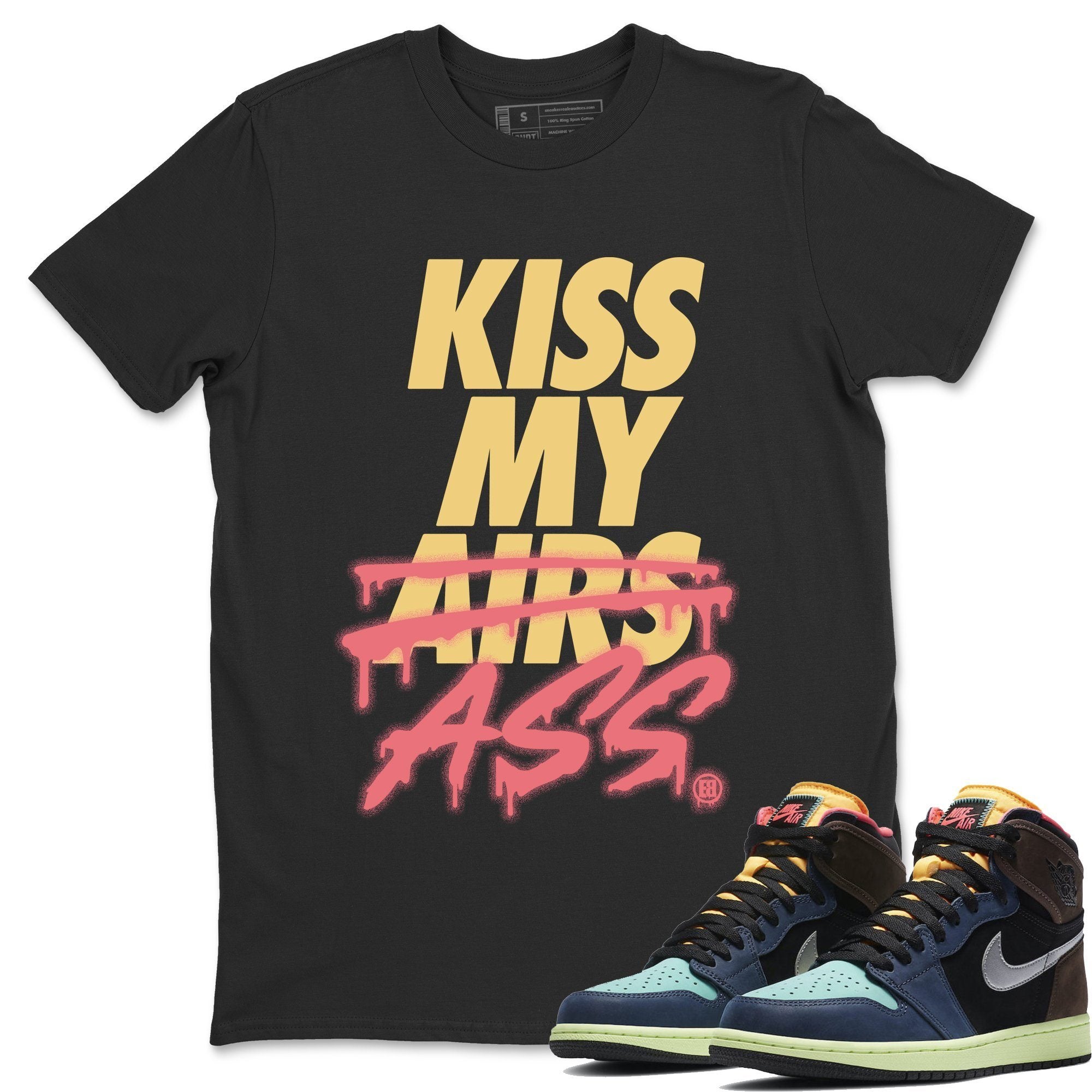 Jordan 1 Bio Hack Sneaker Match Tees Kiss My Ass Sneaker Tees Jordan 1 Bio Hack Jordan to match sneaker T-Shirt Crew Neck Shirts