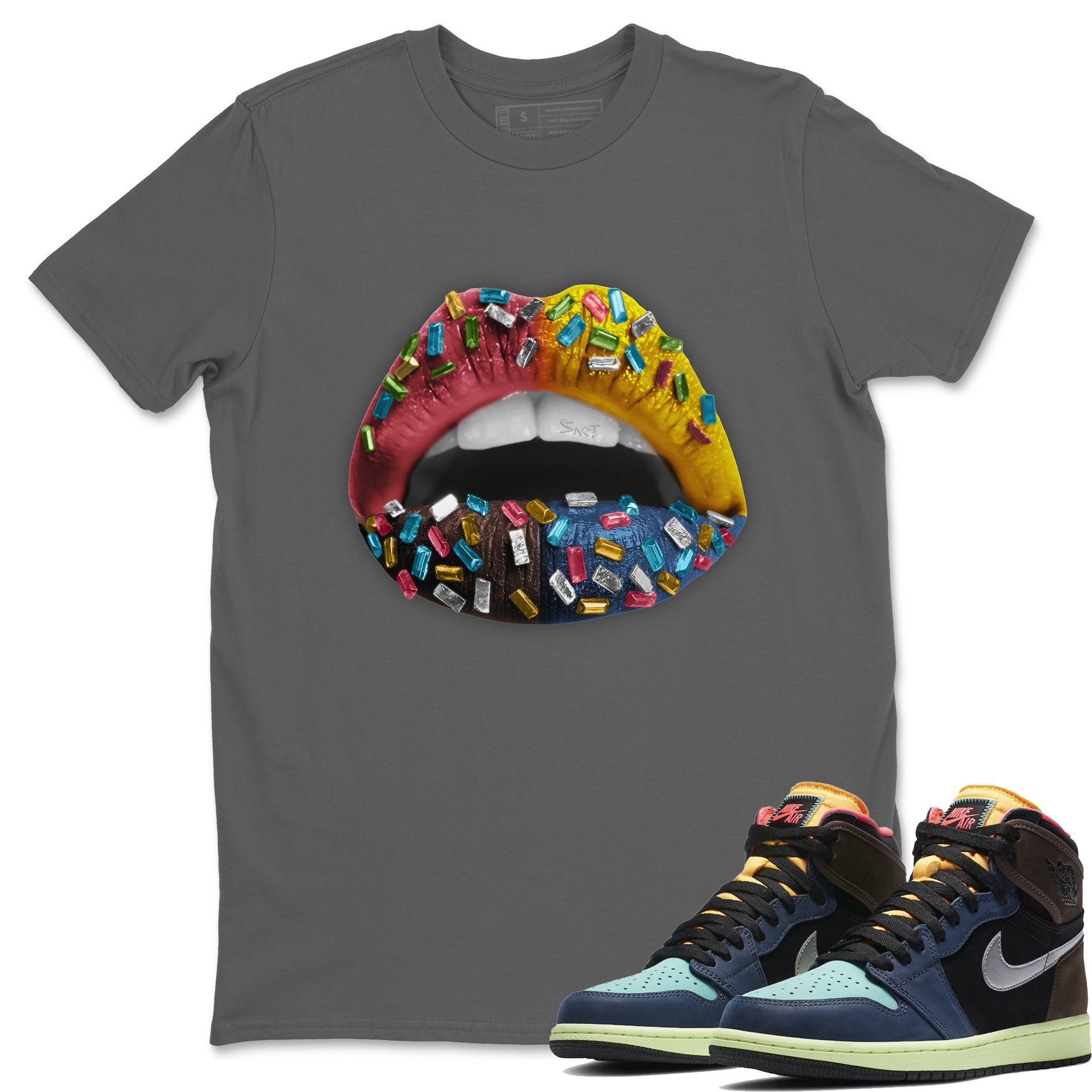 Jordan 1 Bio Hack Sneaker Match Tees Lips Jewel Sneaker Tees Jordan 1 Bio Hack Jordan to match sneaker T-Shirt Crew Neck Shirts