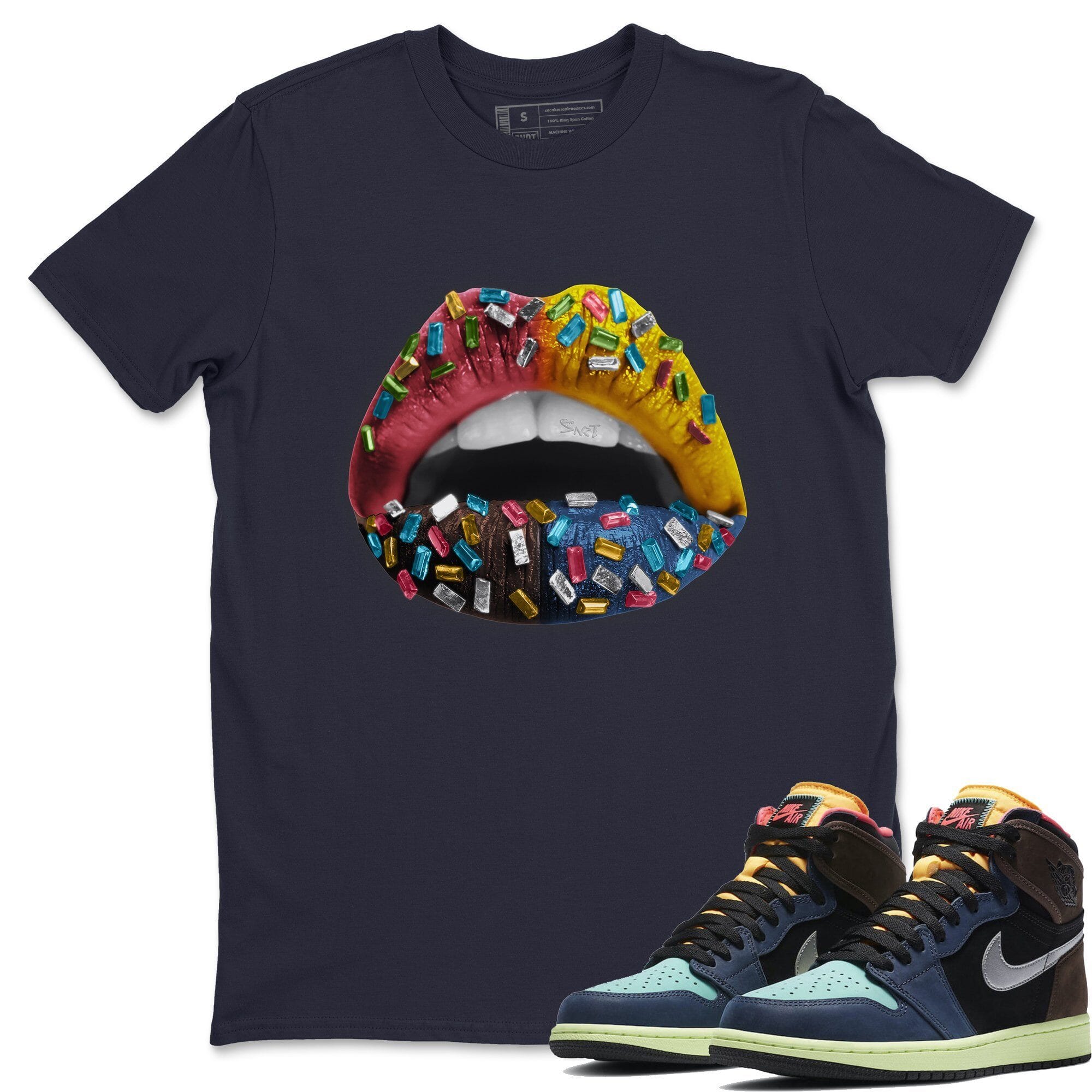 Jordan 1 Bio Hack Sneaker Match Tees Lips Jewel Sneaker Tees Jordan 1 Bio Hack Jordan to match sneaker T-Shirt Crew Neck Shirts
