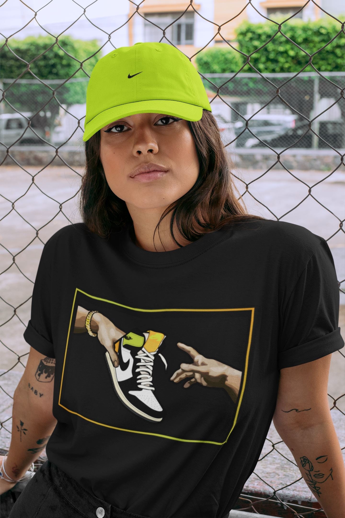 Jordan 1 Volt Gold Shirt To Match Jordans Adam's Creation Sneaker Tees Jordan 1 Volt Gold Drip Gear Zone Sneaker Matching Clothing Unisex Shirts