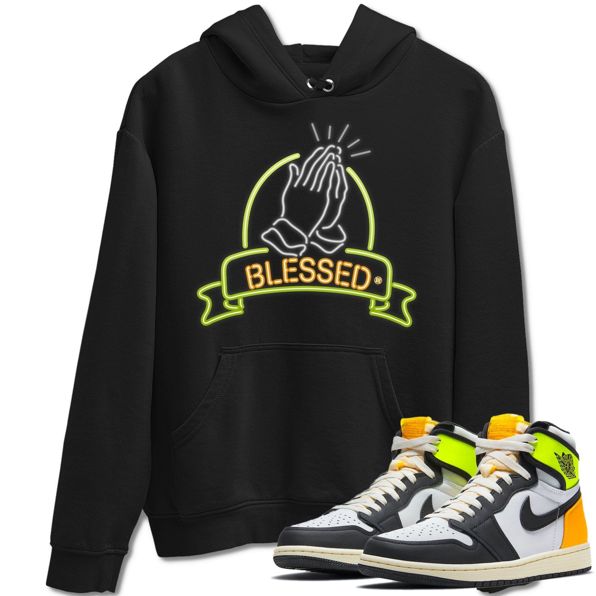 Jordan 1 Volt Gold Shirt To Match Jordans Blessed Sneaker Tees Jordan 1 Volt Gold Drip Gear Zone Sneaker Matching Clothing Unisex Shirts