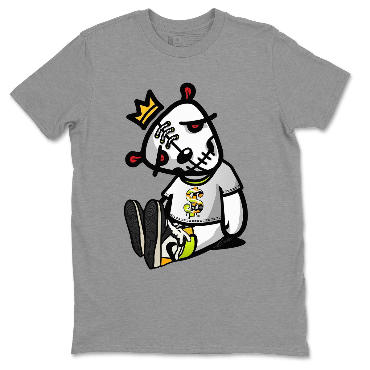 Jordan 1 Volt Gold Shirt To Match Jordans Dead Dolls Sneaker Tees Jordan 1 Volt Gold Drip Gear Zone Sneaker Matching Clothing Unisex Shirts