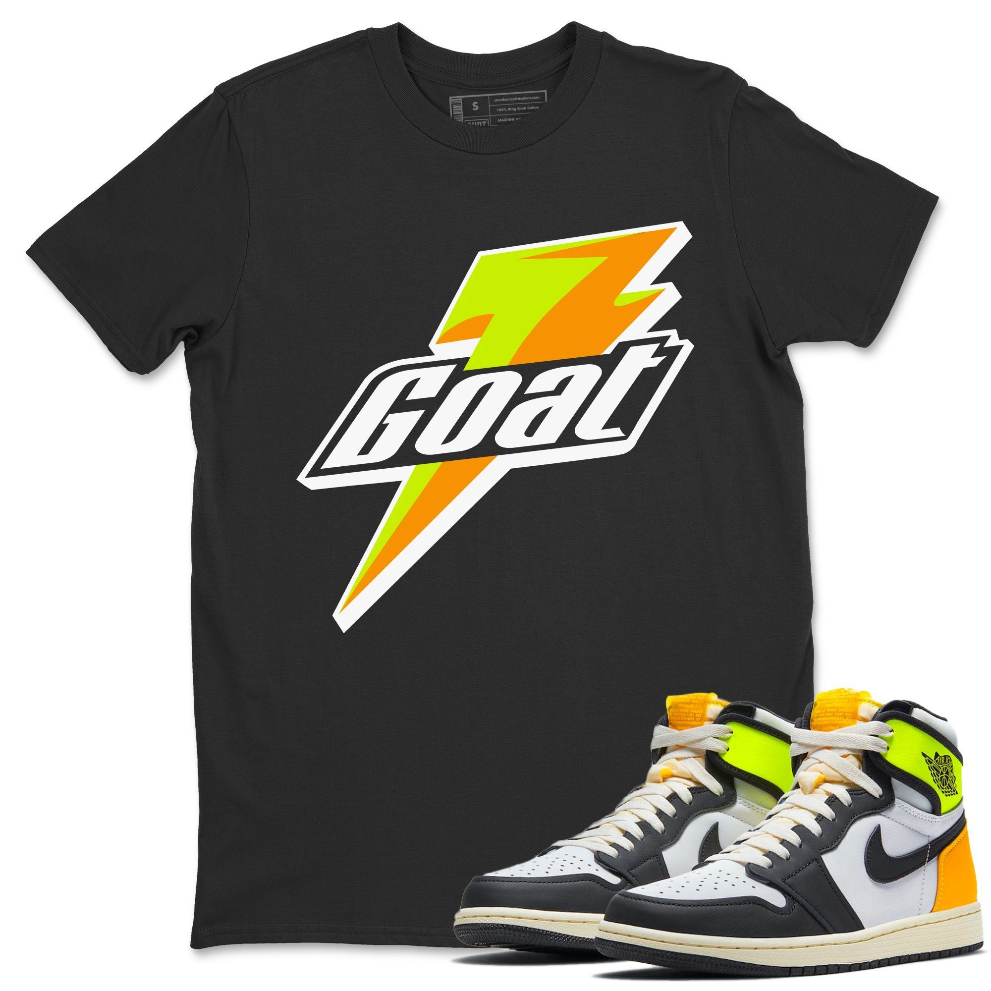 Jordan 1 Volt Gold Shirt To Match Jordans Goat Sneaker Tees Jordan 1 Volt Gold Drip Gear Zone Sneaker Matching Clothing Unisex Shirts