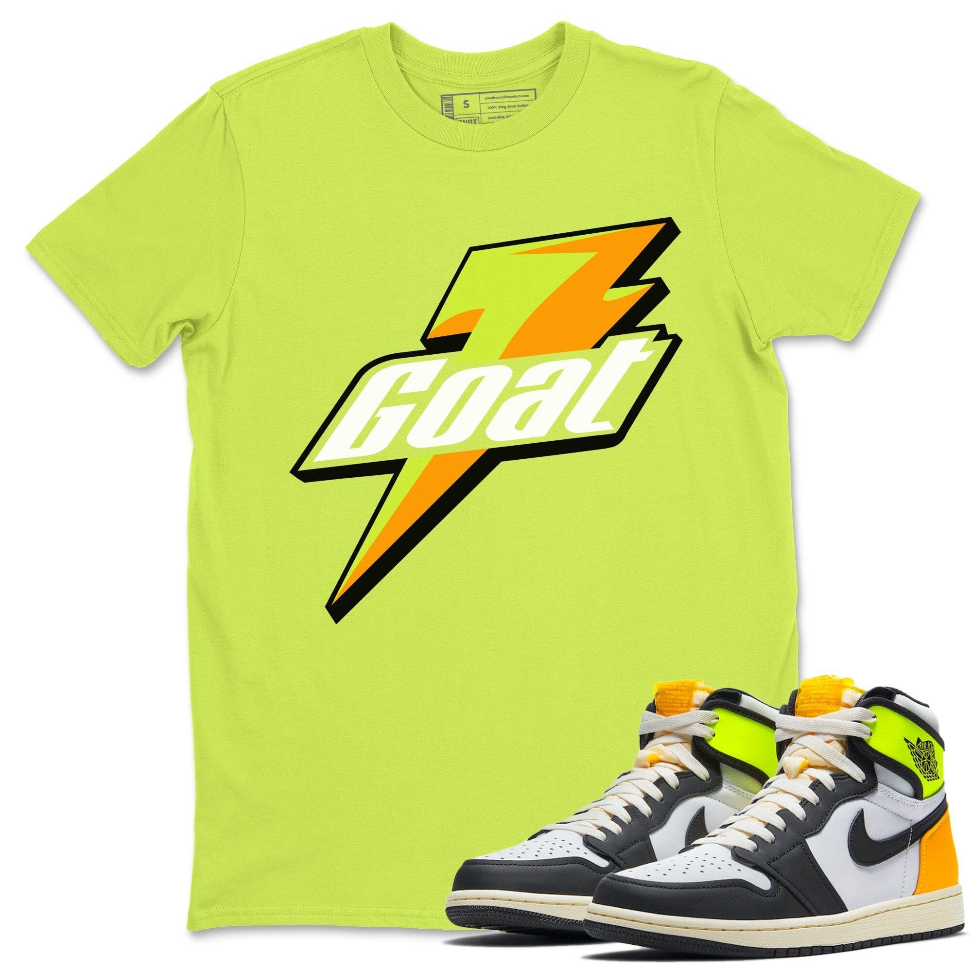 Jordan 1 Volt Gold Shirt To Match Jordans Goat Sneaker Tees Jordan 1 Volt Gold Drip Gear Zone Sneaker Matching Clothing Unisex Shirts