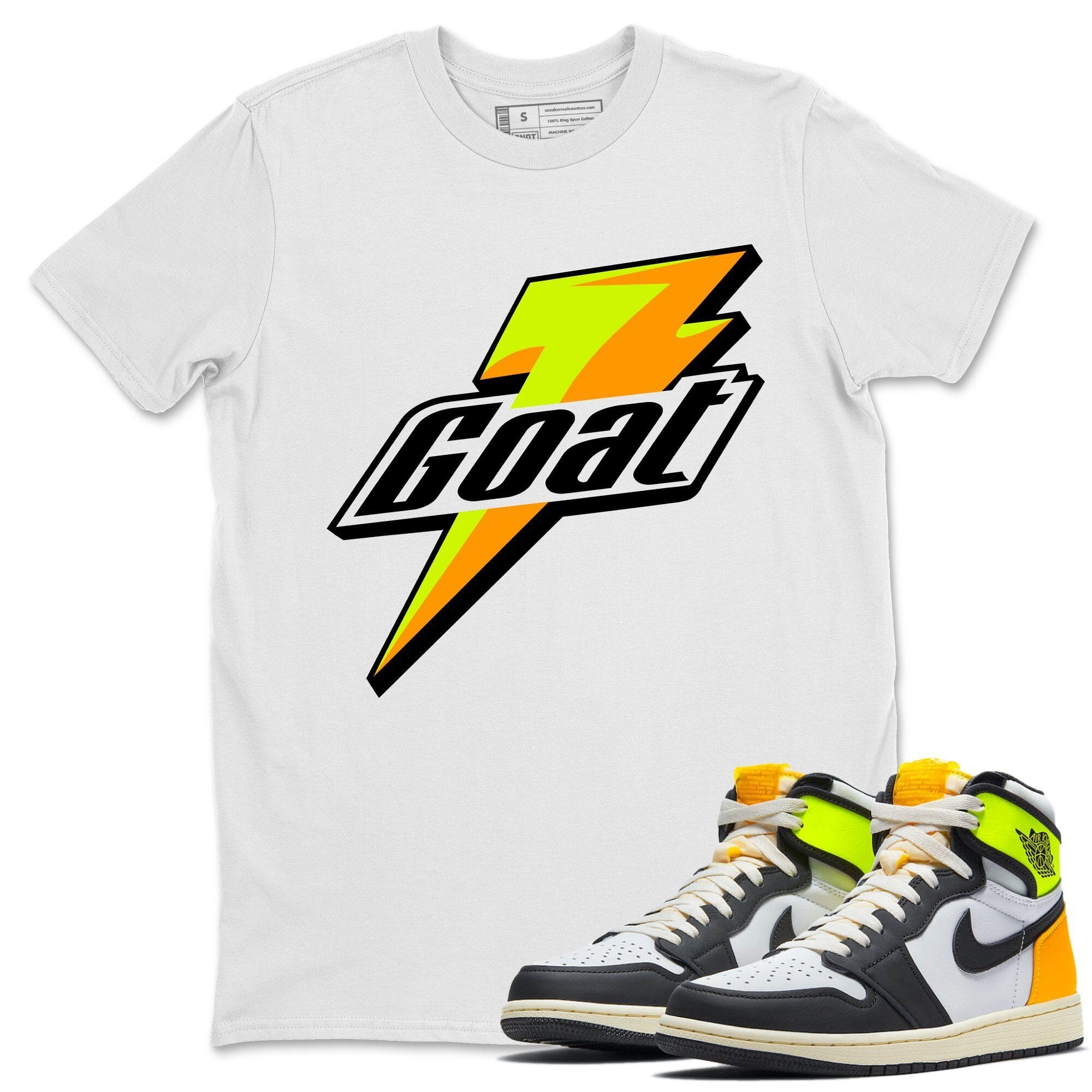 Jordan 1 Volt Gold Shirt To Match Jordans Goat Sneaker Tees Jordan 1 Volt Gold Drip Gear Zone Sneaker Matching Clothing Unisex Shirts