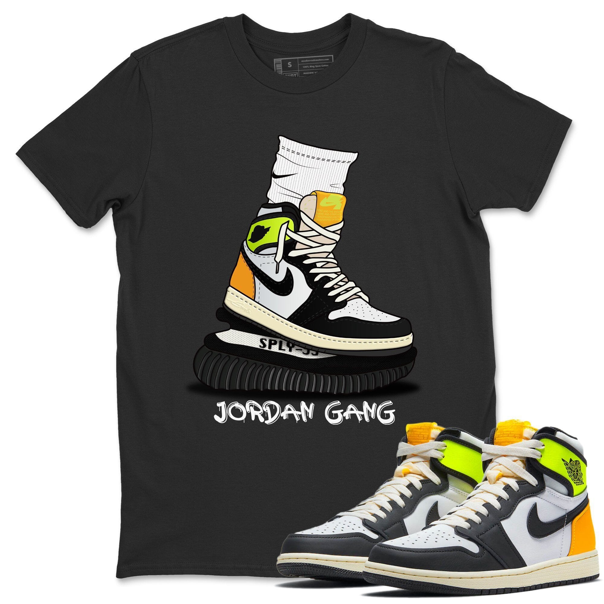 Jordan 1 Volt Gold Shirt To Match Jordans Jordan Gang Sneaker Tees Jordan 1 Volt Gold Drip Gear Zone Sneaker Matching Clothing Unisex Shirts