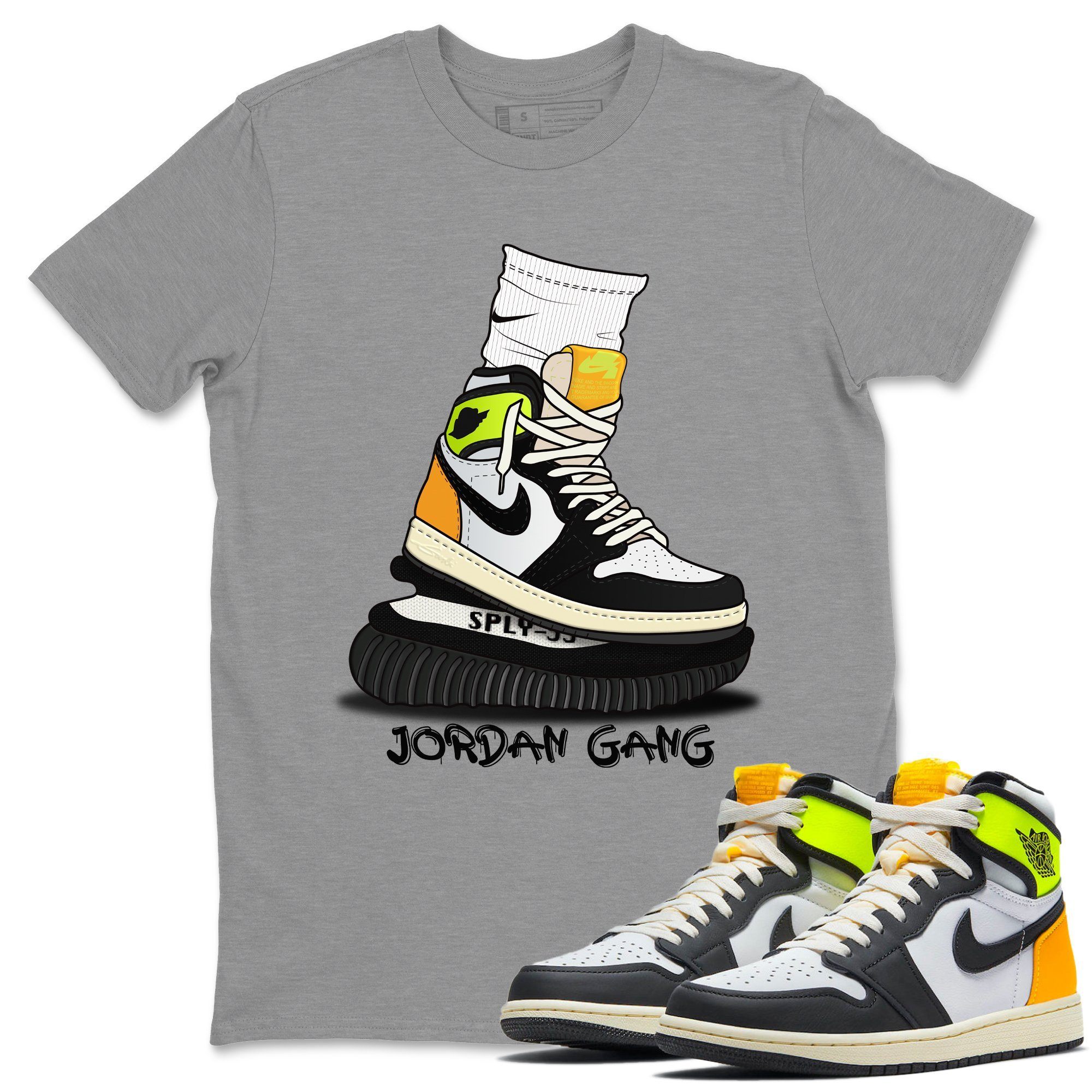 Jordan 1 Volt Gold Shirt To Match Jordans Jordan Gang Sneaker Tees Jordan 1 Volt Gold Drip Gear Zone Sneaker Matching Clothing Unisex Shirts