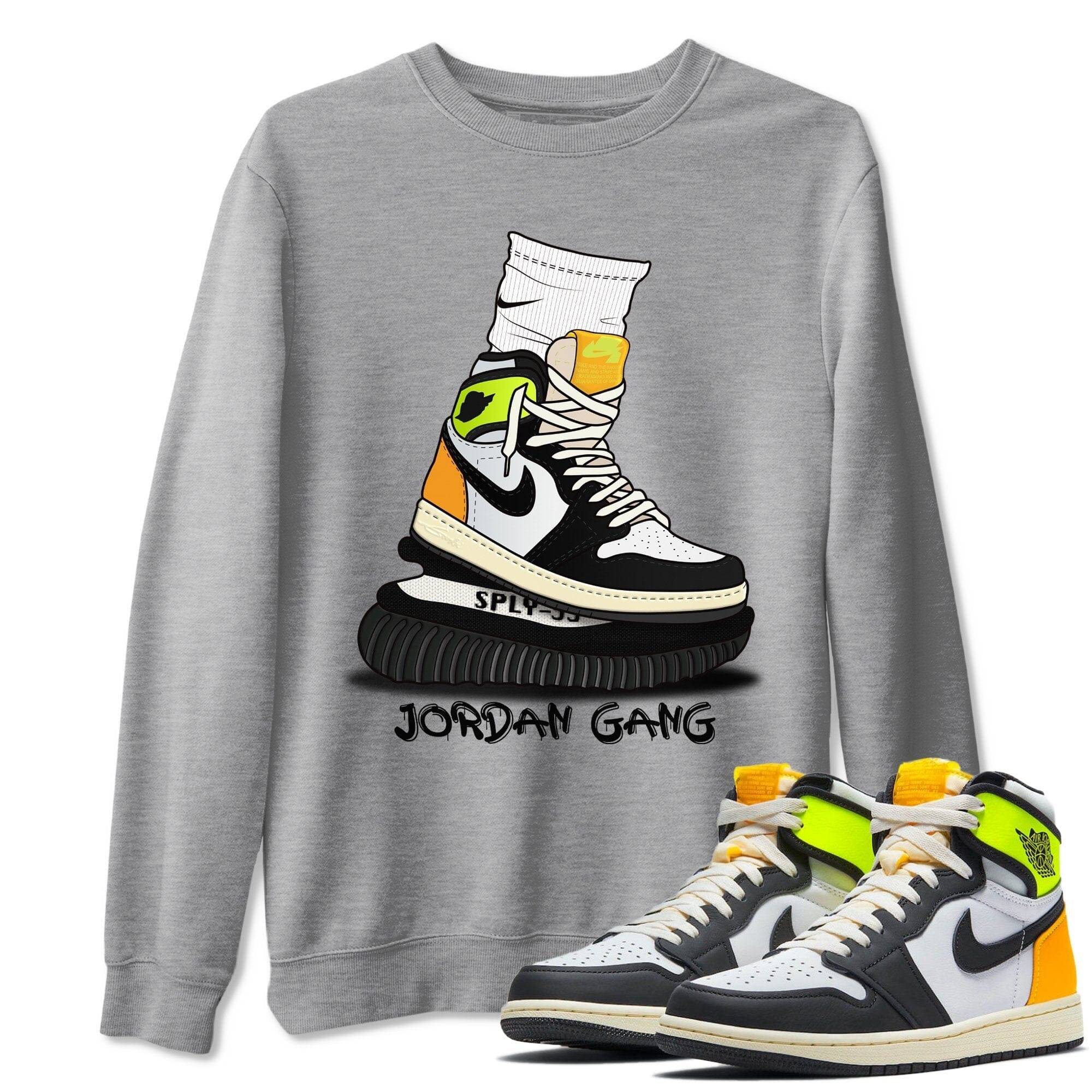 Jordan 1 Volt Gold Shirt To Match Jordans Jordan Gang Sneaker Tees Jordan 1 Volt Gold Drip Gear Zone Sneaker Matching Clothing Unisex Shirts