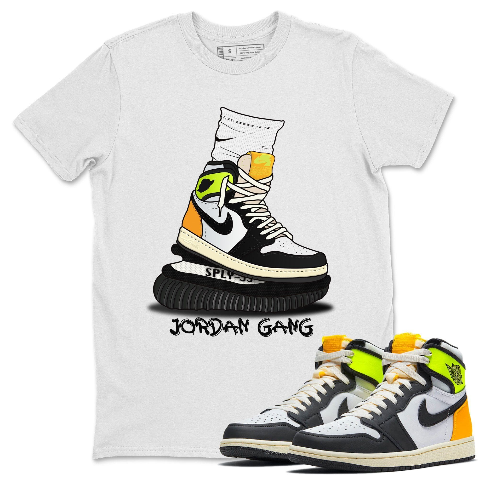 Jordan 1 Volt Gold Shirt To Match Jordans Jordan Gang Sneaker Tees Jordan 1 Volt Gold Drip Gear Zone Sneaker Matching Clothing Unisex Shirts