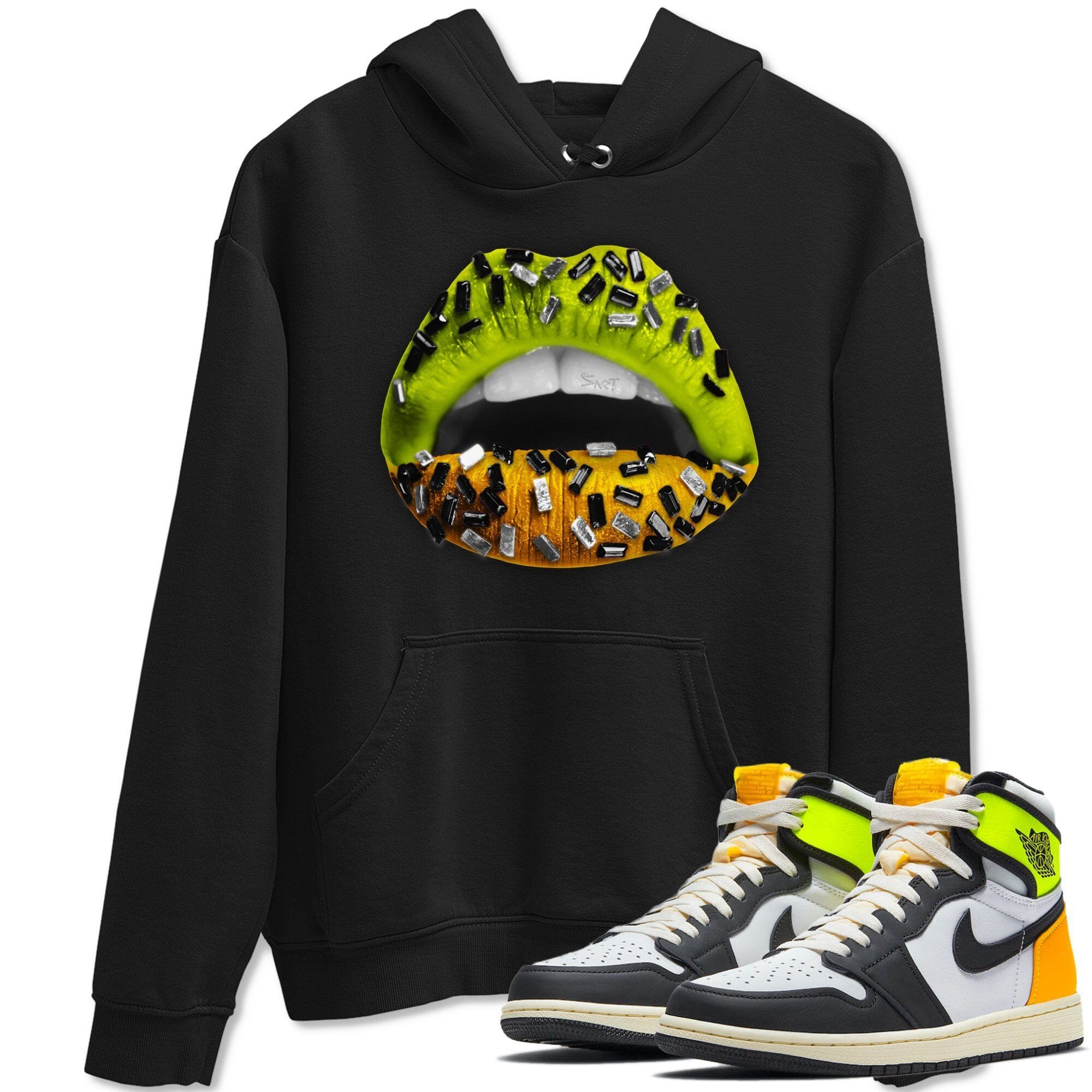 Jordan 1 Volt Gold Shirt To Match Jordans Lips Jewel Sneaker Tees Jordan 1 Volt Gold Drip Gear Zone Sneaker Matching Clothing Unisex Shirts