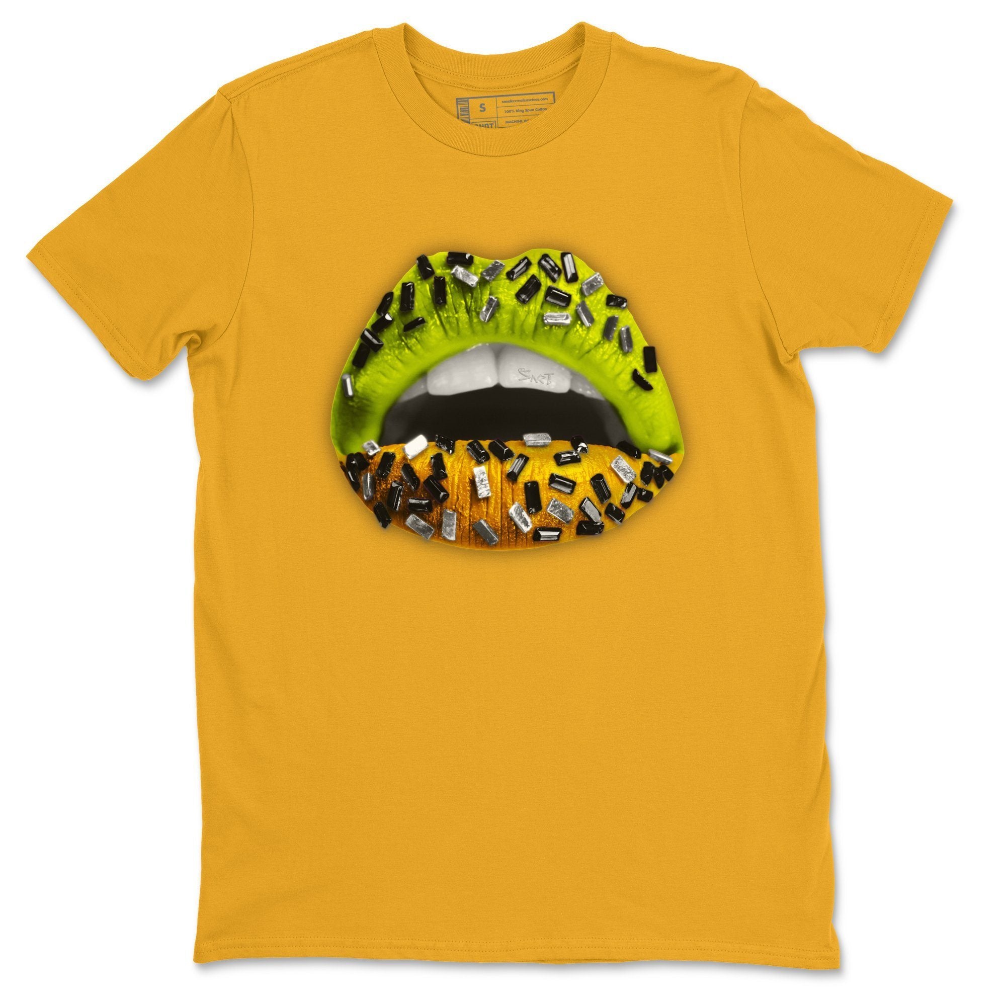 Jordan 1 Volt Gold Shirt To Match Jordans Lips Jewel Sneaker Tees Jordan 1 Volt Gold Drip Gear Zone Sneaker Matching Clothing Unisex Shirts