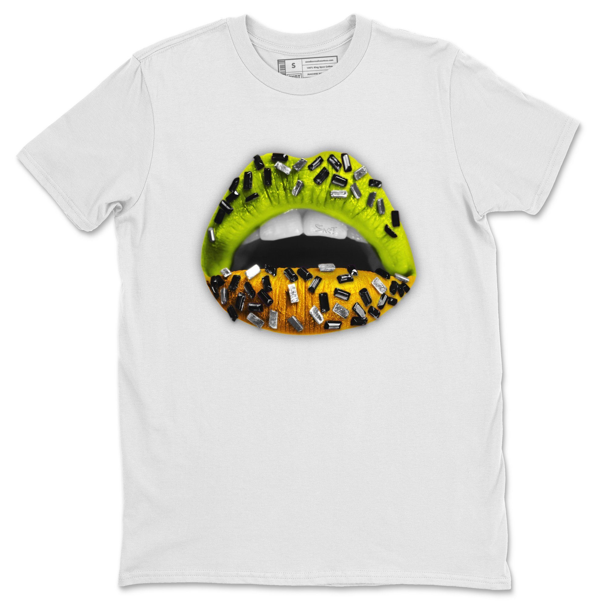 Jordan 1 Volt Gold Shirt To Match Jordans Lips Jewel Sneaker Tees Jordan 1 Volt Gold Drip Gear Zone Sneaker Matching Clothing Unisex Shirts