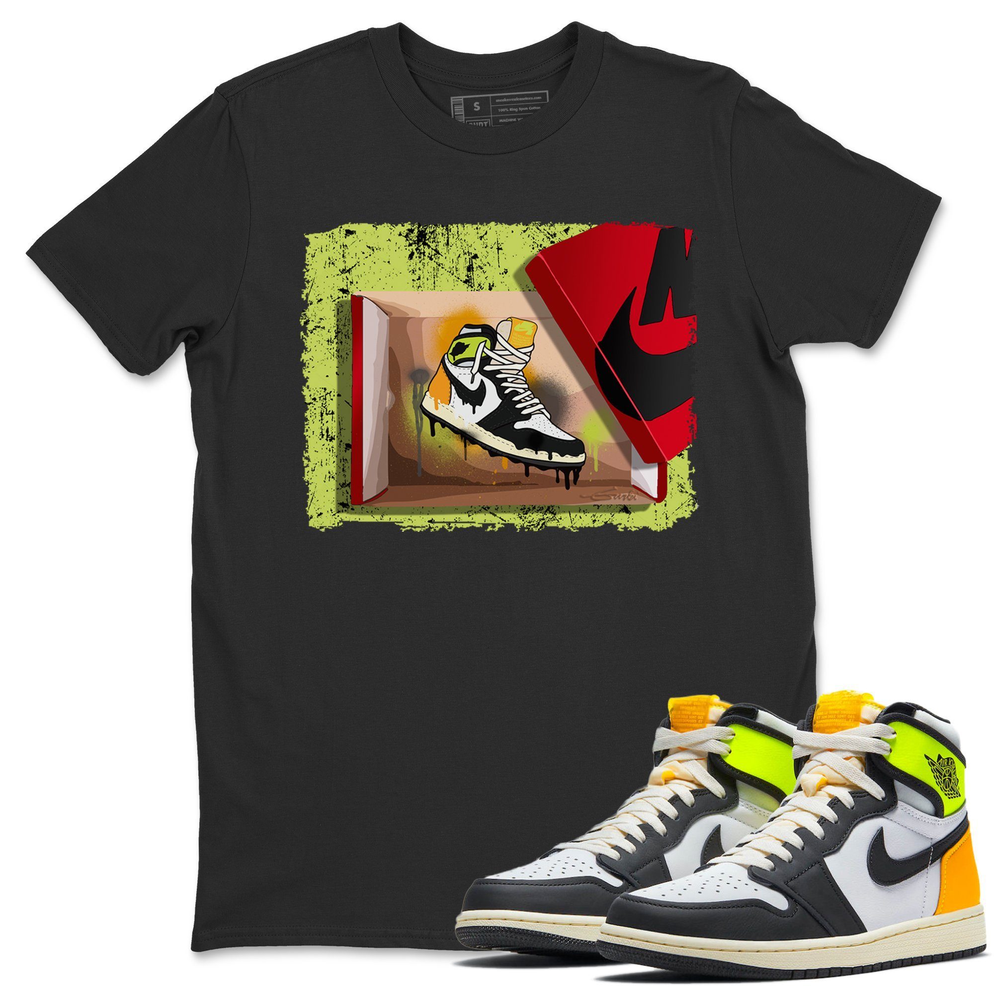 Jordan 1 Volt Gold Shirt To Match Jordans New Kicks Sneaker Tees Jordan 1 Volt Gold Drip Gear Zone Sneaker Matching Clothing Unisex Shirts