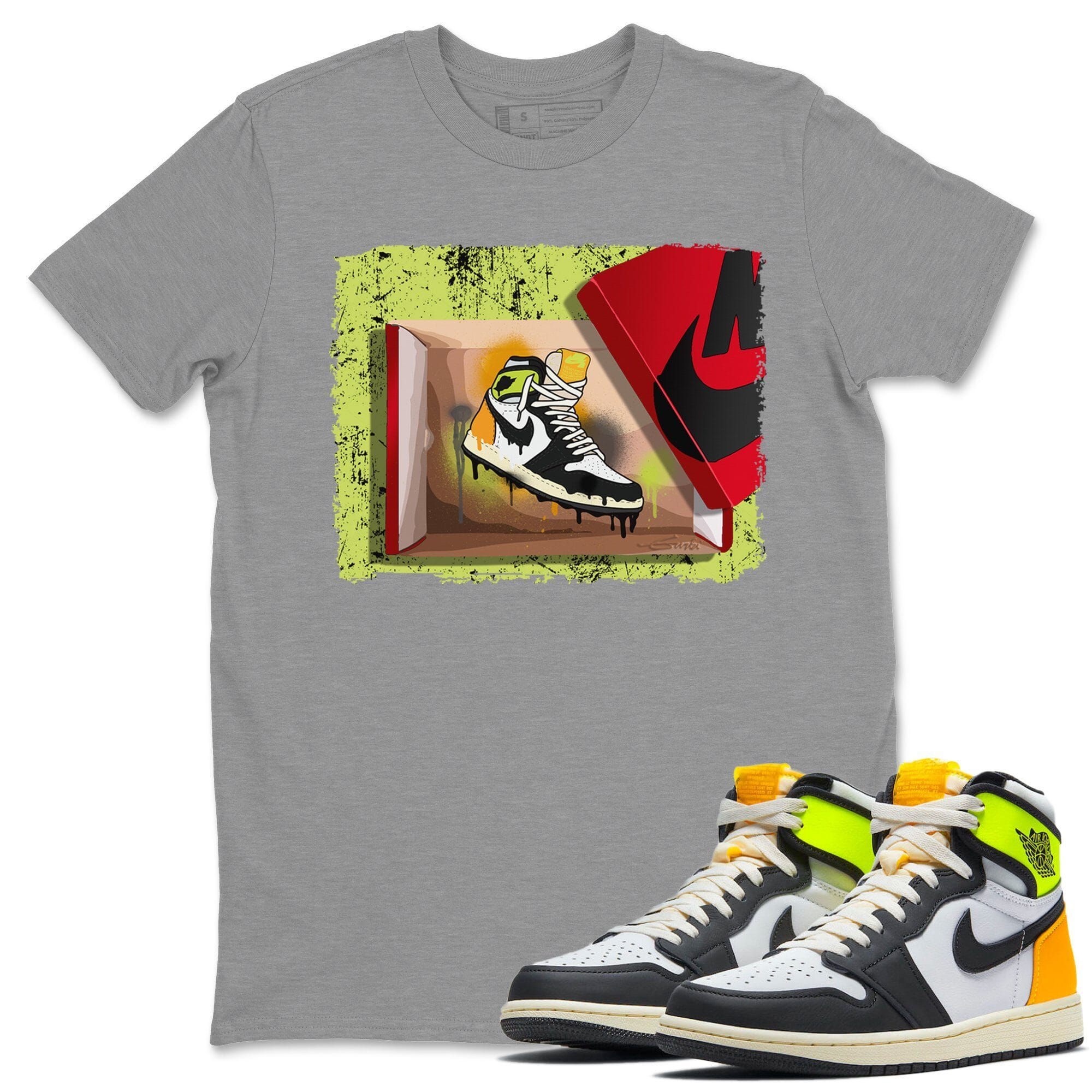 Jordan 1 Volt Gold Shirt To Match Jordans New Kicks Sneaker Tees Jordan 1 Volt Gold Drip Gear Zone Sneaker Matching Clothing Unisex Shirts
