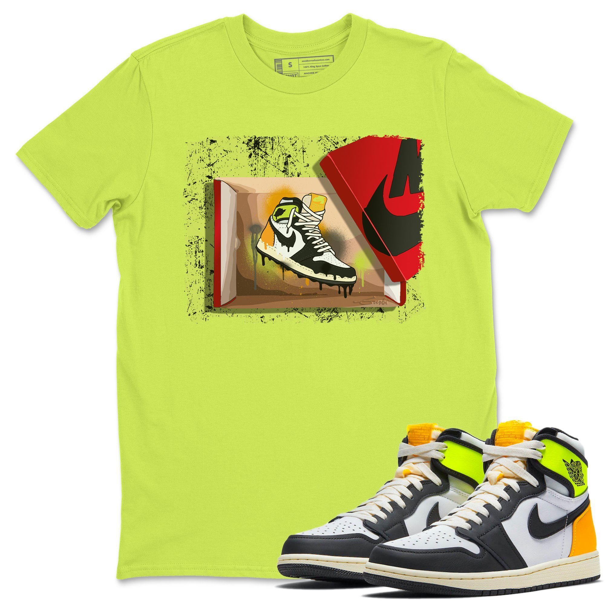 Jordan 1 Volt Gold Shirt To Match Jordans New Kicks Sneaker Tees Jordan 1 Volt Gold Drip Gear Zone Sneaker Matching Clothing Unisex Shirts