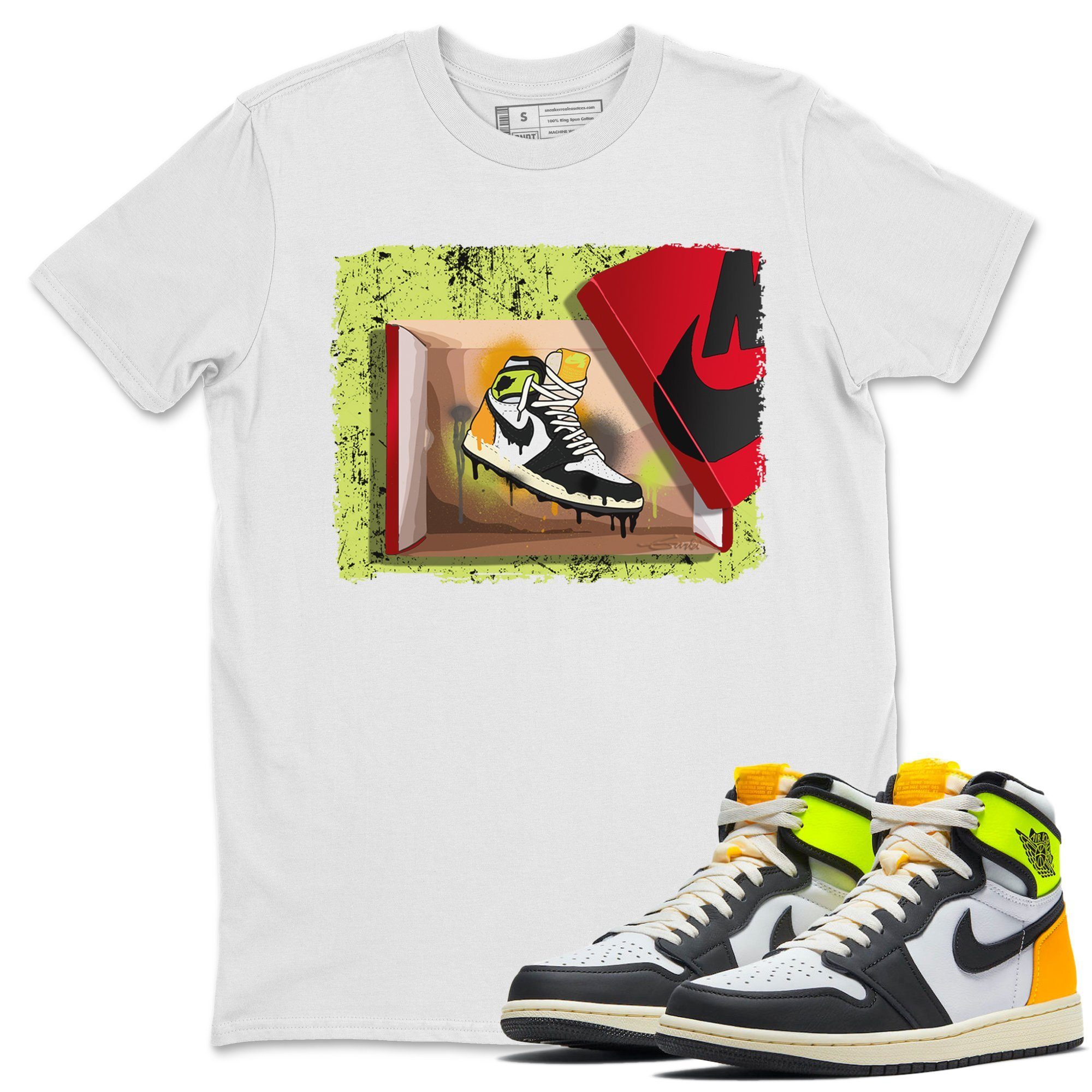 Jordan 1 Volt Gold Shirt To Match Jordans New Kicks Sneaker Tees Jordan 1 Volt Gold Drip Gear Zone Sneaker Matching Clothing Unisex Shirts