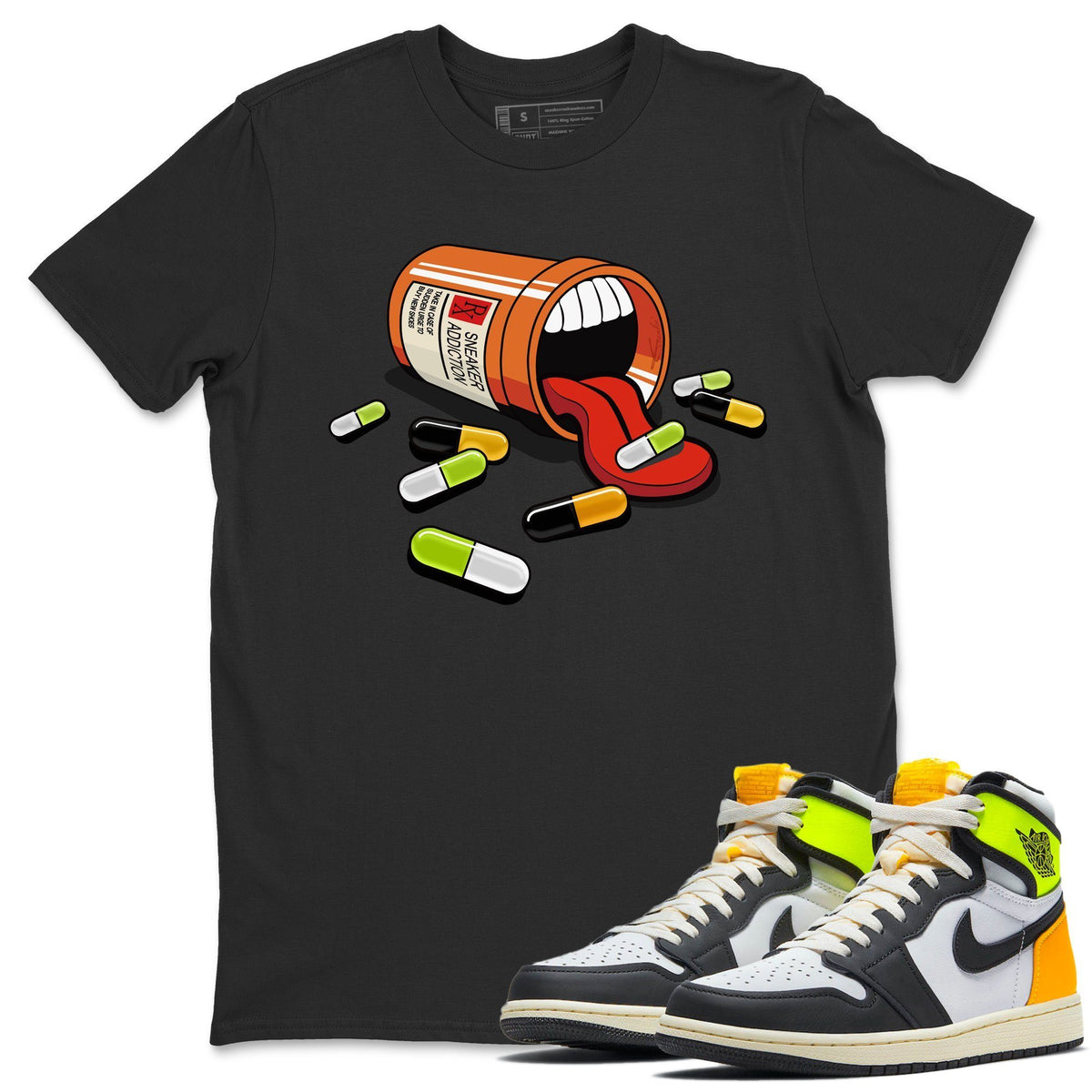Jordan 1 Volt Gold Shirt To Match Jordans Sneaker Addiction Sneaker Tees Jordan 1 Volt Gold Drip Gear Zone Sneaker Matching Clothing Unisex Shirts