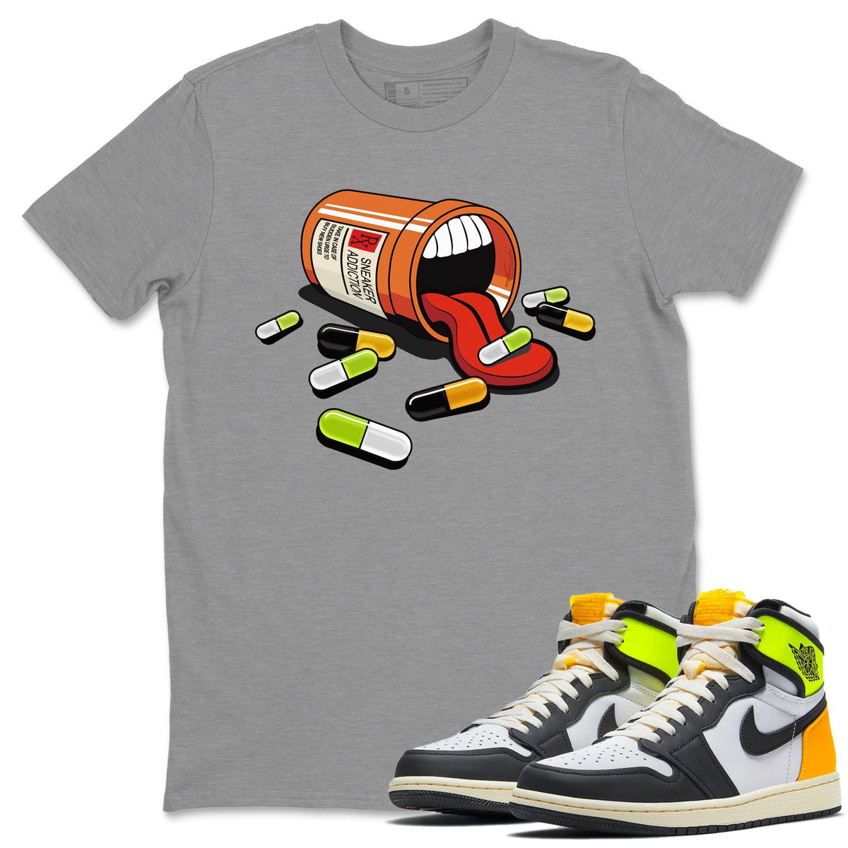 Jordan 1 Volt Gold Shirt To Match Jordans Sneaker Addiction Sneaker Tees Jordan 1 Volt Gold Drip Gear Zone Sneaker Matching Clothing Unisex Shirts