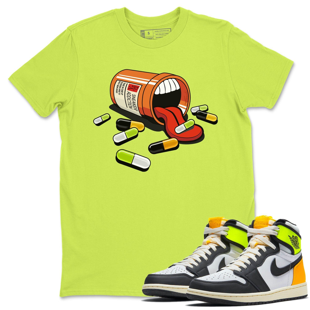 Jordan 1 Volt Gold Shirt To Match Jordans Sneaker Addiction Sneaker Tees Jordan 1 Volt Gold Drip Gear Zone Sneaker Matching Clothing Unisex Shirts