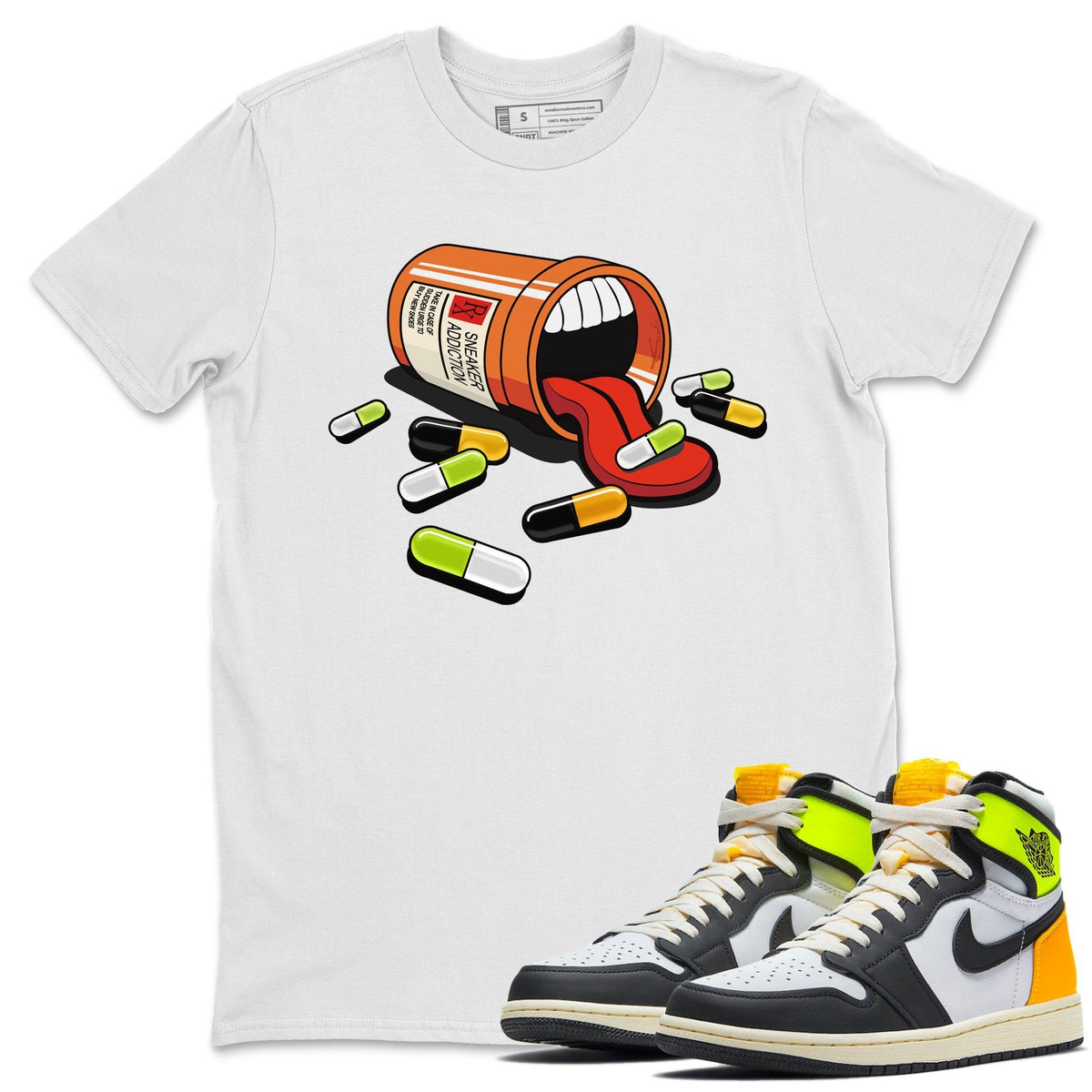 Jordan 1 Volt Gold Shirt To Match Jordans Sneaker Addiction Sneaker Tees Jordan 1 Volt Gold Drip Gear Zone Sneaker Matching Clothing Unisex Shirts