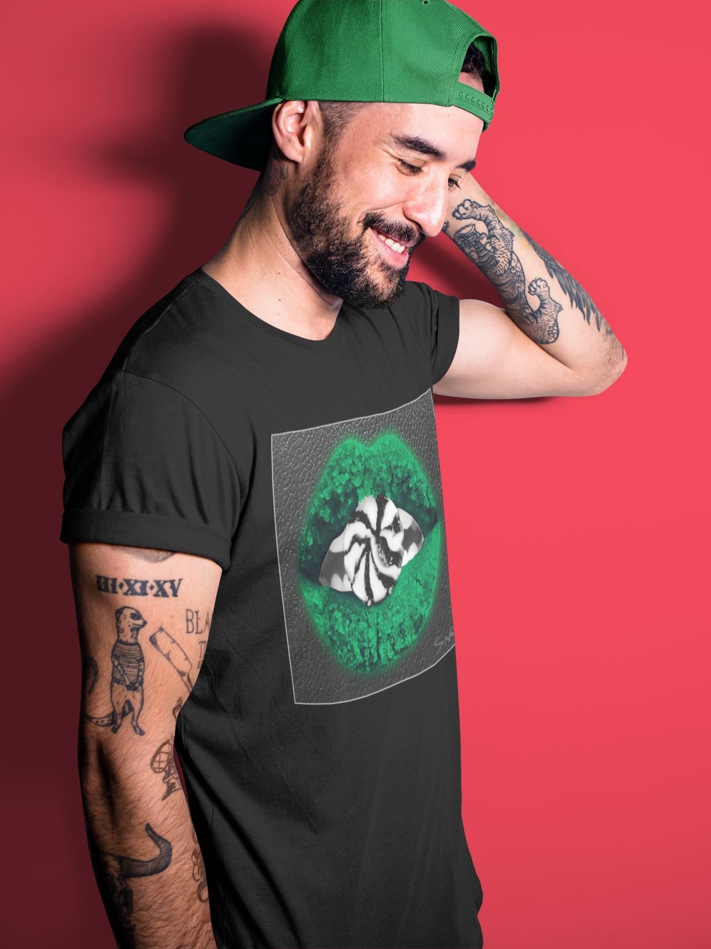 Jordan 1 Pine Green Sneaker Matching T-Shirt Lips Candy Sneaker Tees Jordan 1 Pine Green Sneaker Release Tees Crew Neck Tees