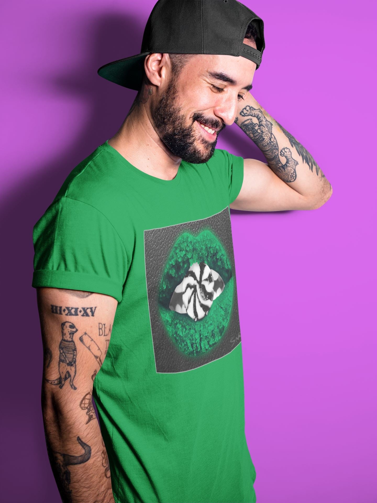 Jordan 1 Pine Green Sneaker Matching T-Shirt Lips Candy Sneaker Tees Jordan 1 Pine Green Sneaker Release Tees Crew Neck Tees