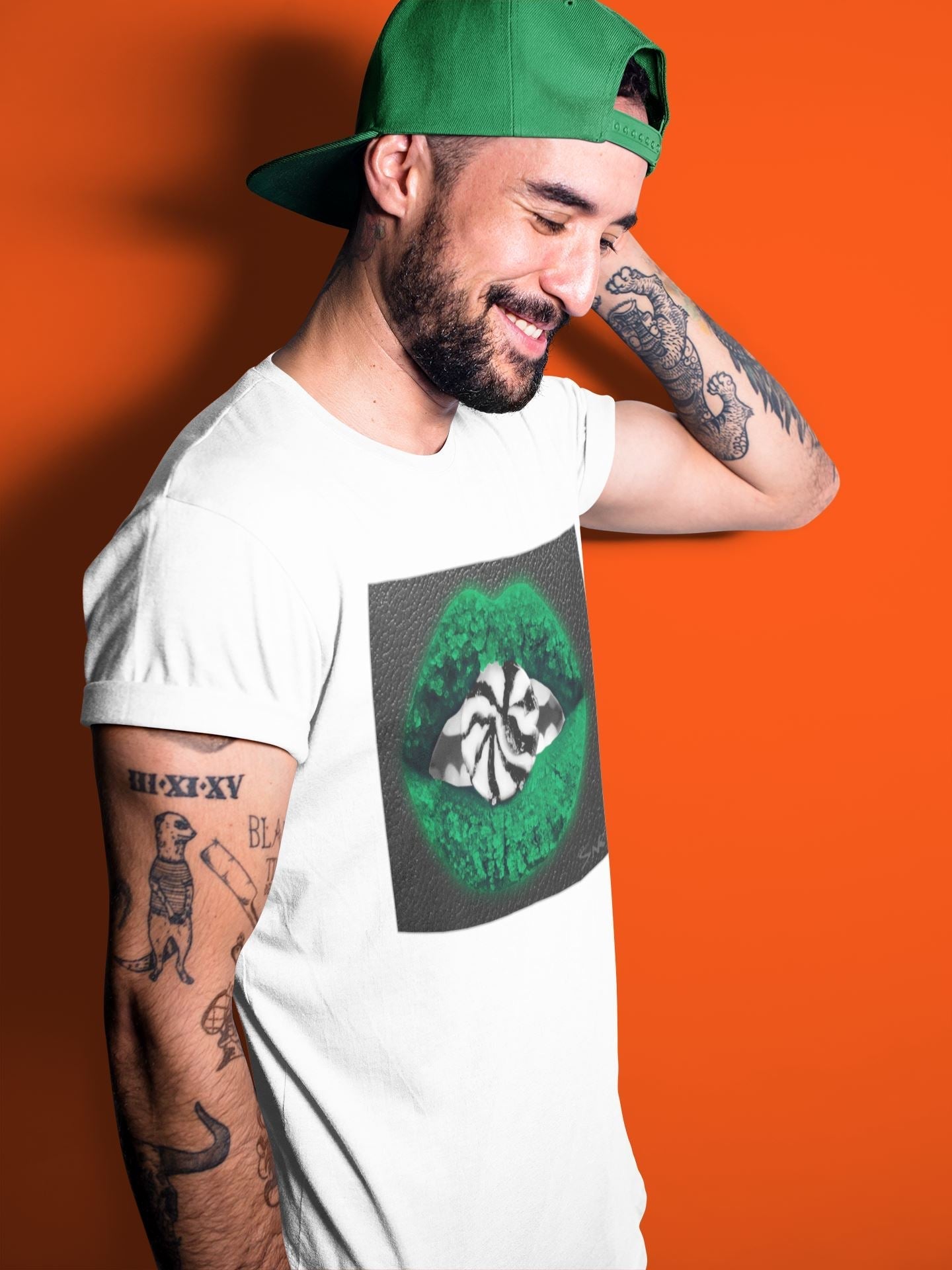 Jordan 1 Pine Green Sneaker Matching T-Shirt Lips Candy Sneaker Tees Jordan 1 Pine Green Sneaker Release Tees Crew Neck Tees