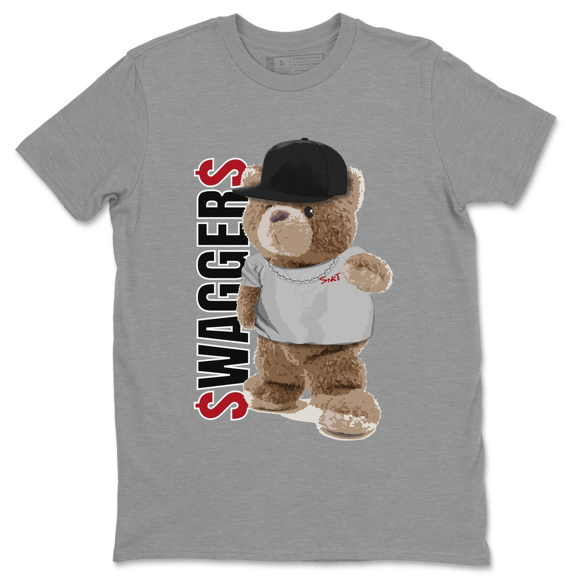 Jordan 1 Smoke Grey Sneaker Matching T-Shirt Bear Swaggers Sneaker Tees Jordan 1 Smoke Grey Sneaker Release Tees Crew Neck Tees