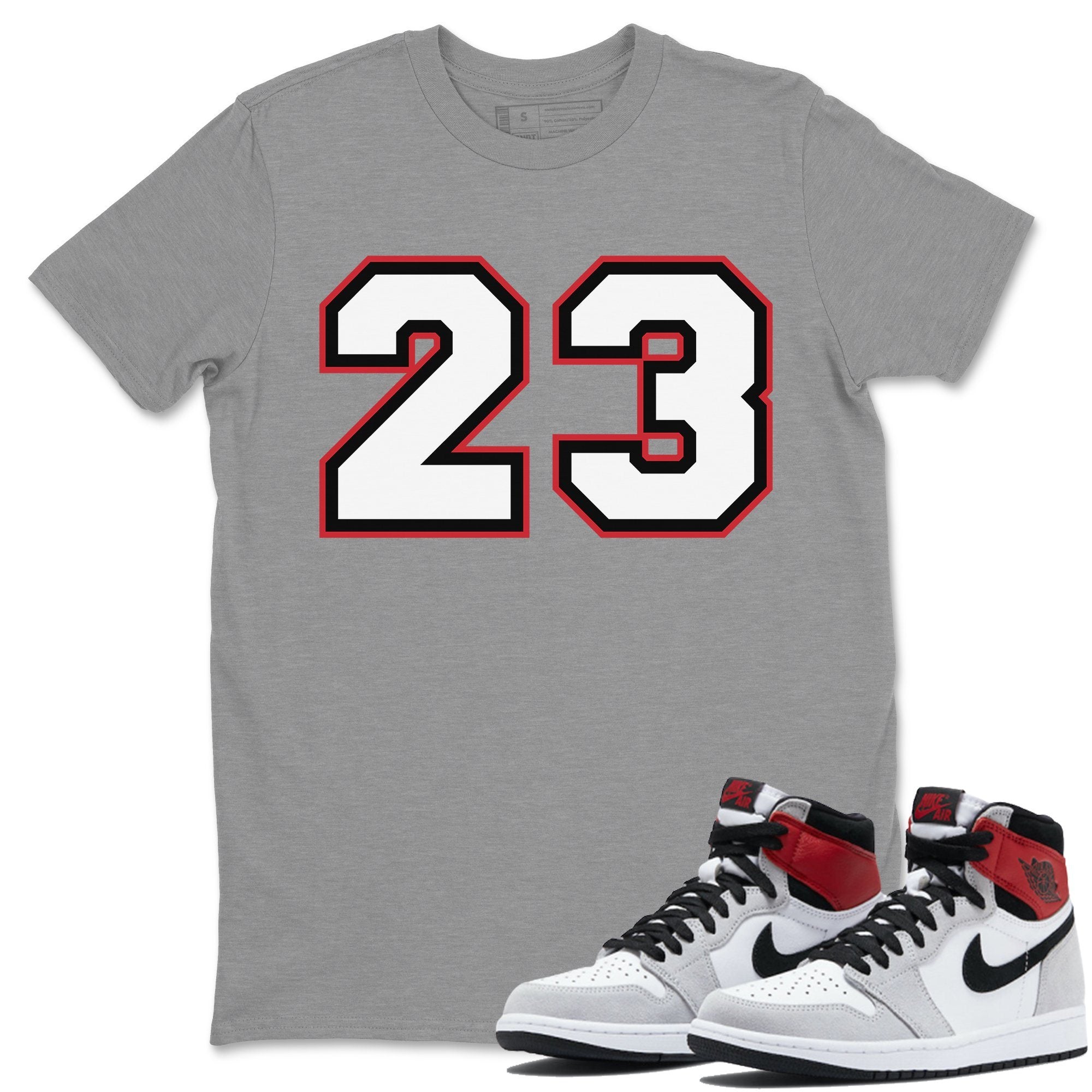 Jordan 1 Smoke Grey Sneaker Matching T-Shirt 23 Sneaker Tees Jordan 1 Smoke Grey Sneaker Release Tees Crew Neck Tees