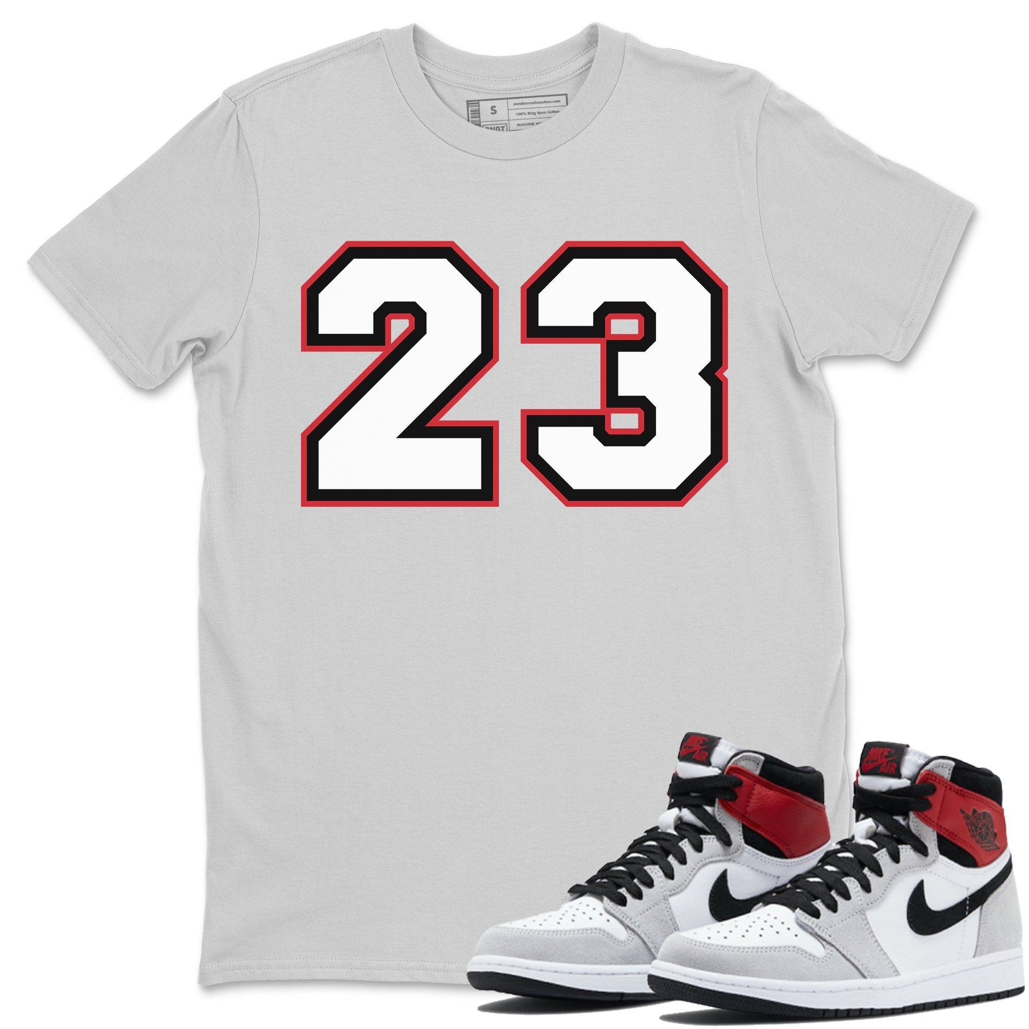 Jordan 1 Smoke Grey Sneaker Matching T-Shirt 23 Sneaker Tees Jordan 1 Smoke Grey Sneaker Release Tees Crew Neck Tees