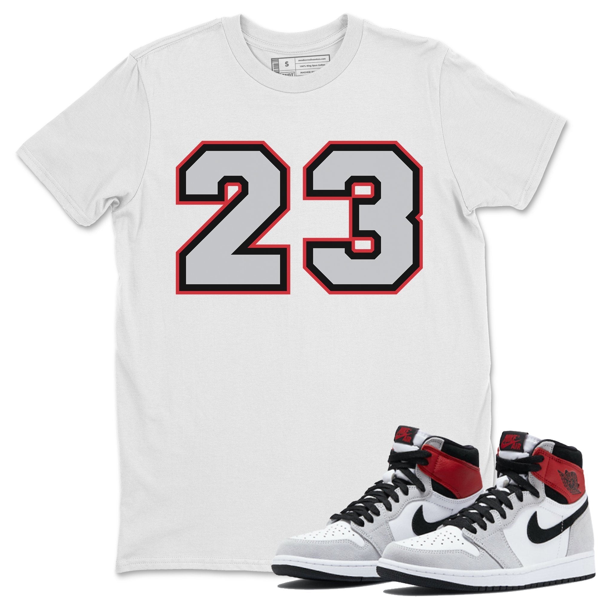 Jordan 1 Smoke Grey Sneaker Matching T-Shirt 23 Sneaker Tees Jordan 1 Smoke Grey Sneaker Release Tees Crew Neck Tees