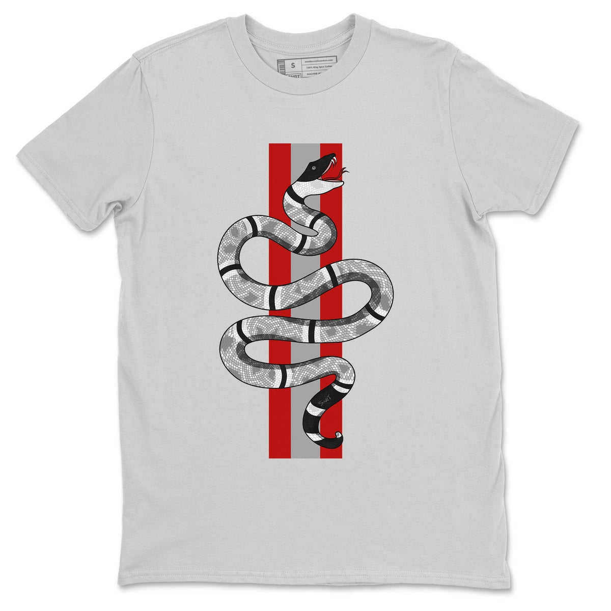 Jordan 1 Smoke Grey Sneaker Matching T-Shirt Snake Sneaker Tees Jordan 1 Smoke Grey Sneaker Release Tees Crew Neck Tees
