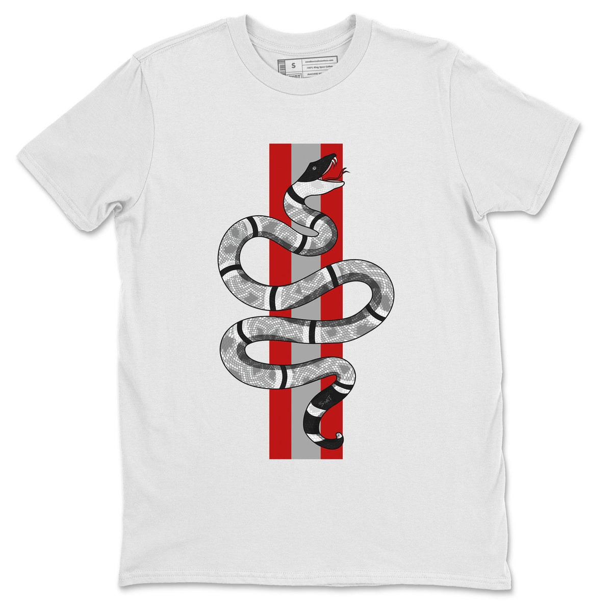 Jordan 1 Smoke Grey Sneaker Matching T-Shirt Snake Sneaker Tees Jordan 1 Smoke Grey Sneaker Release Tees Crew Neck Tees