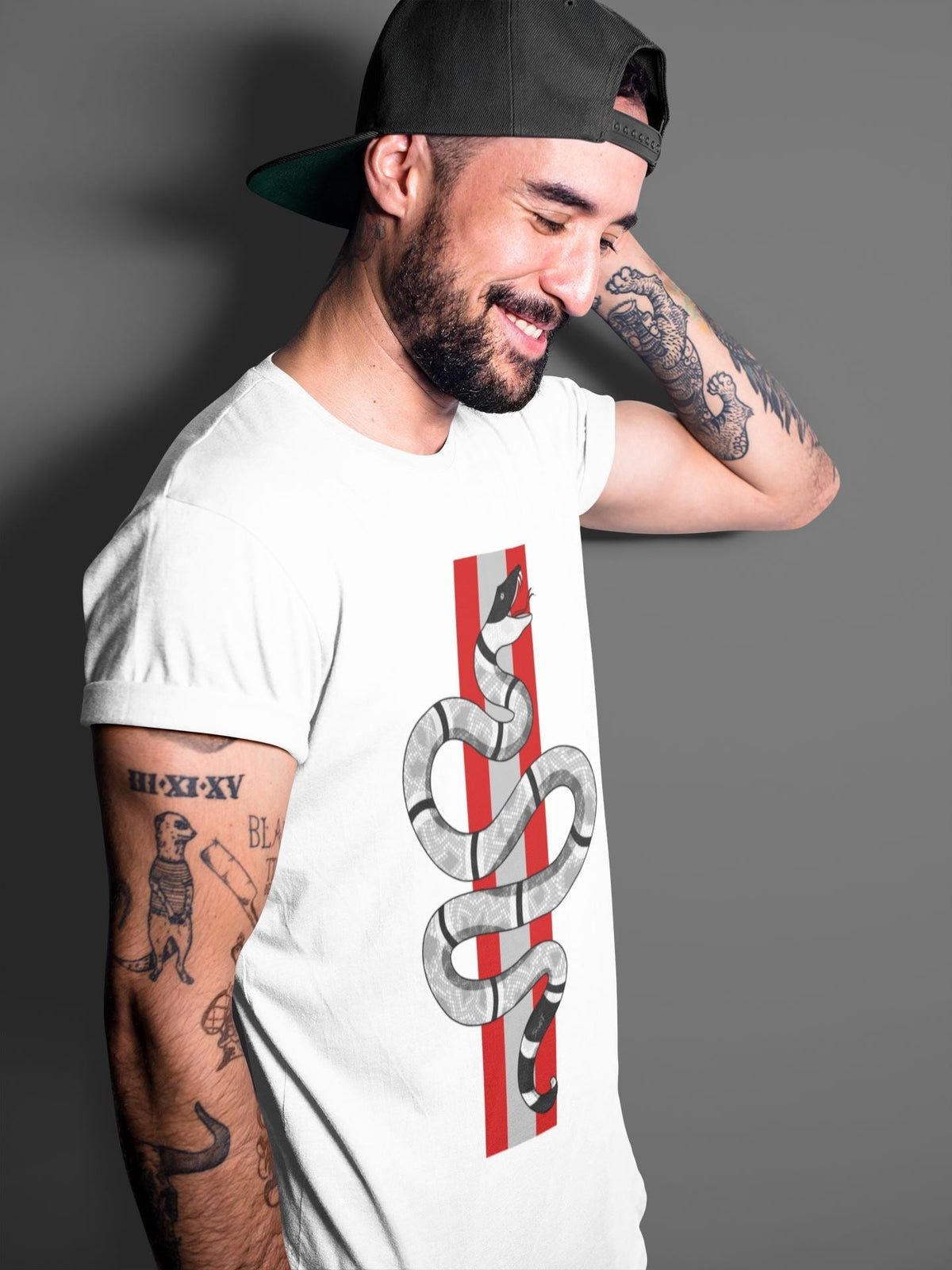 Jordan 1 Smoke Grey Sneaker Matching T-Shirt Snake Sneaker Tees Jordan 1 Smoke Grey Sneaker Release Tees Crew Neck Tees