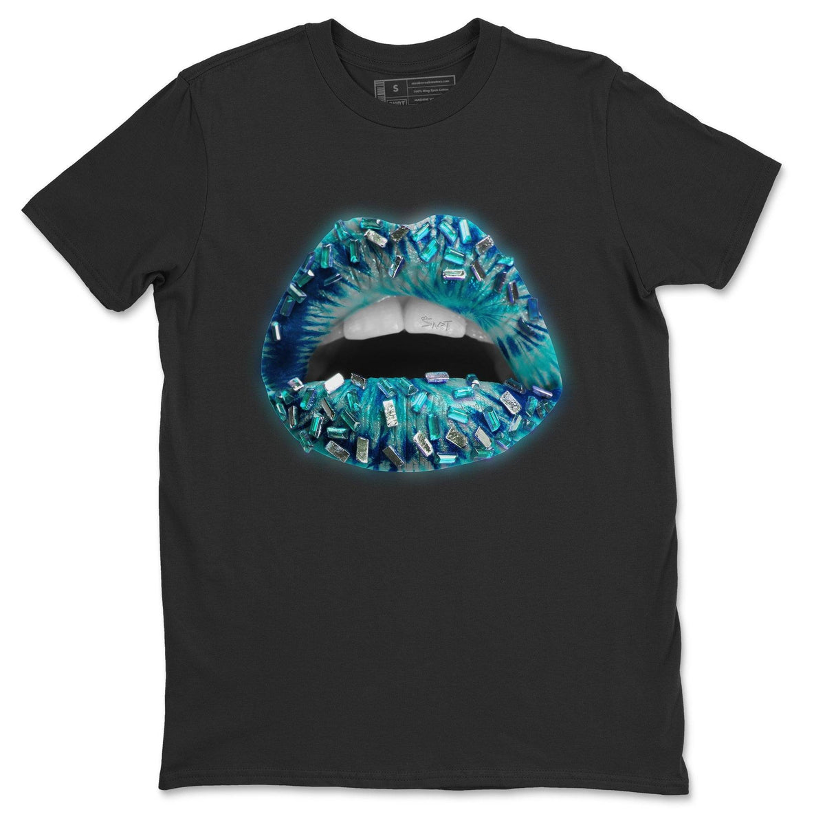 Jordan 1 Tie-Dye Sneaker Matching T-Shirt Lips Jewel Sneaker Tees Jordan 1 Tie-Dye Sneaker Release Tees Crew Neck Tees