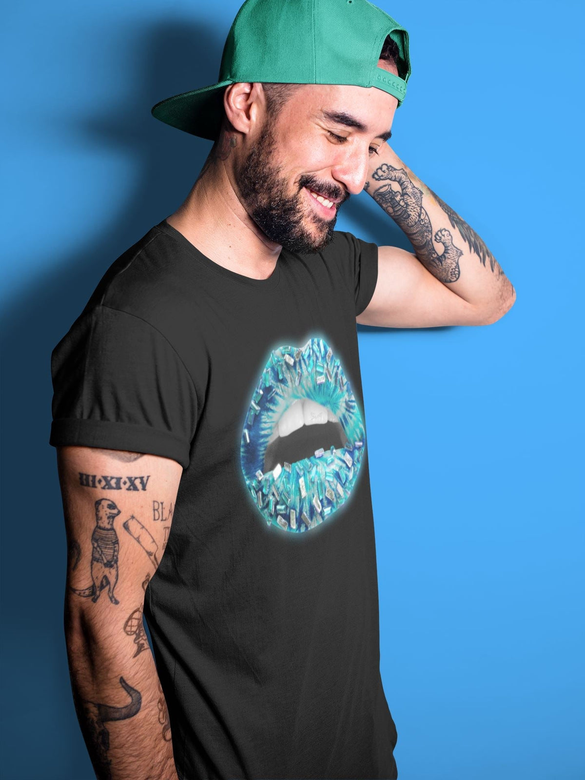 Jordan 1 Tie-Dye Sneaker Matching T-Shirt Lips Jewel Sneaker Tees Jordan 1 Tie-Dye Sneaker Release Tees Crew Neck Tees